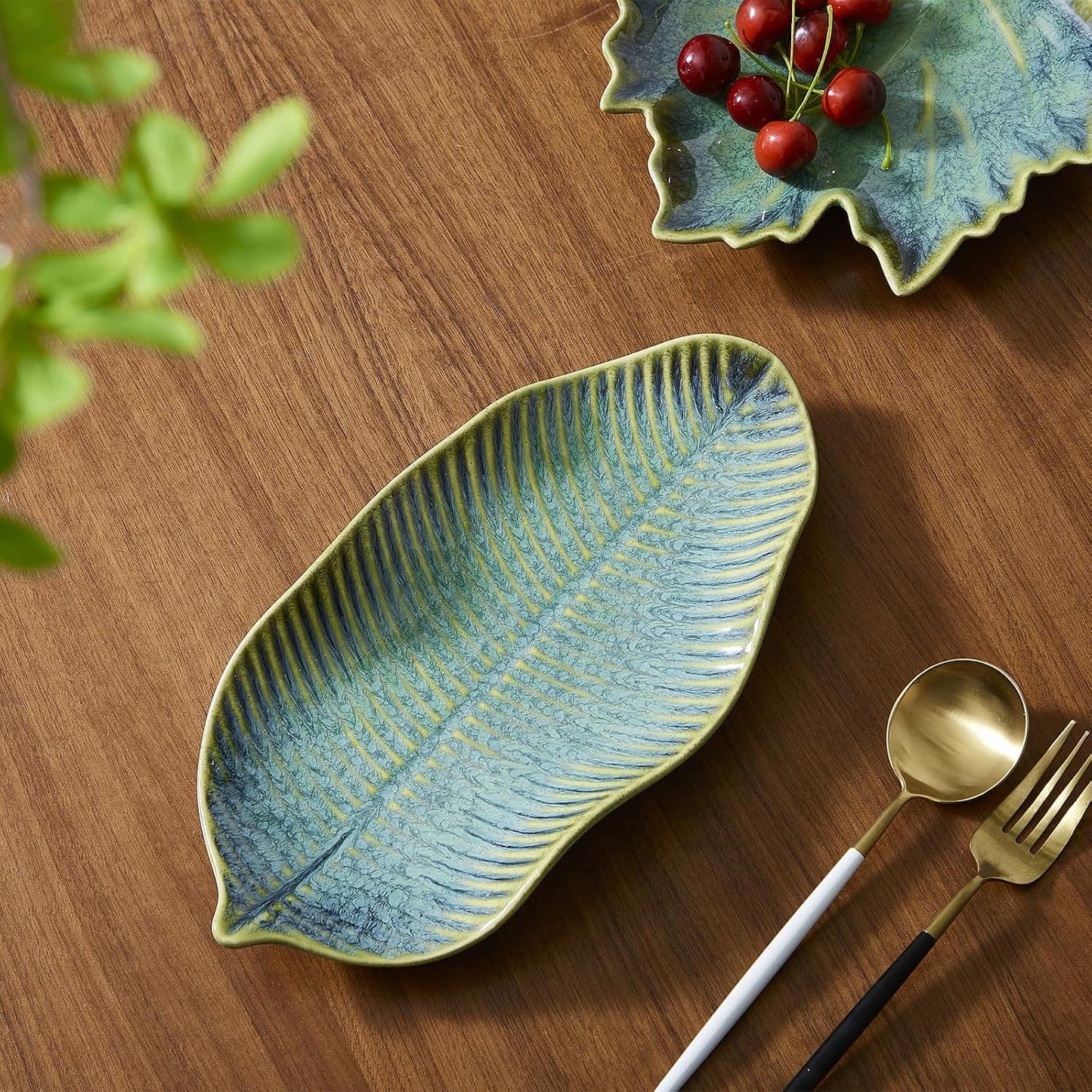 Ring Holder Dish / 11.4 x 5.5 x 1.4 / Green