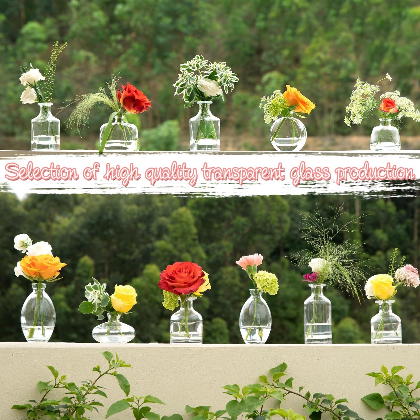 Glass Bud Vase in Bulk / Clear / Set of 24