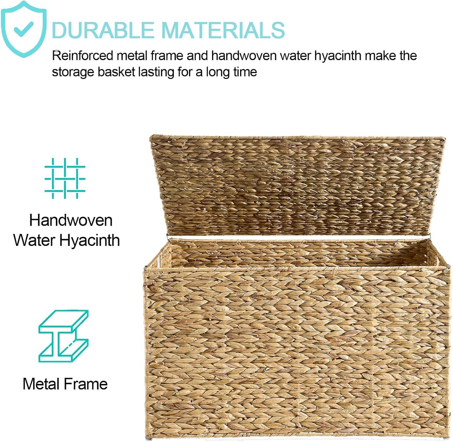 Woven Storage Bin / Natural / 15.7 x 26 x 15.7 / 105 L: Inches