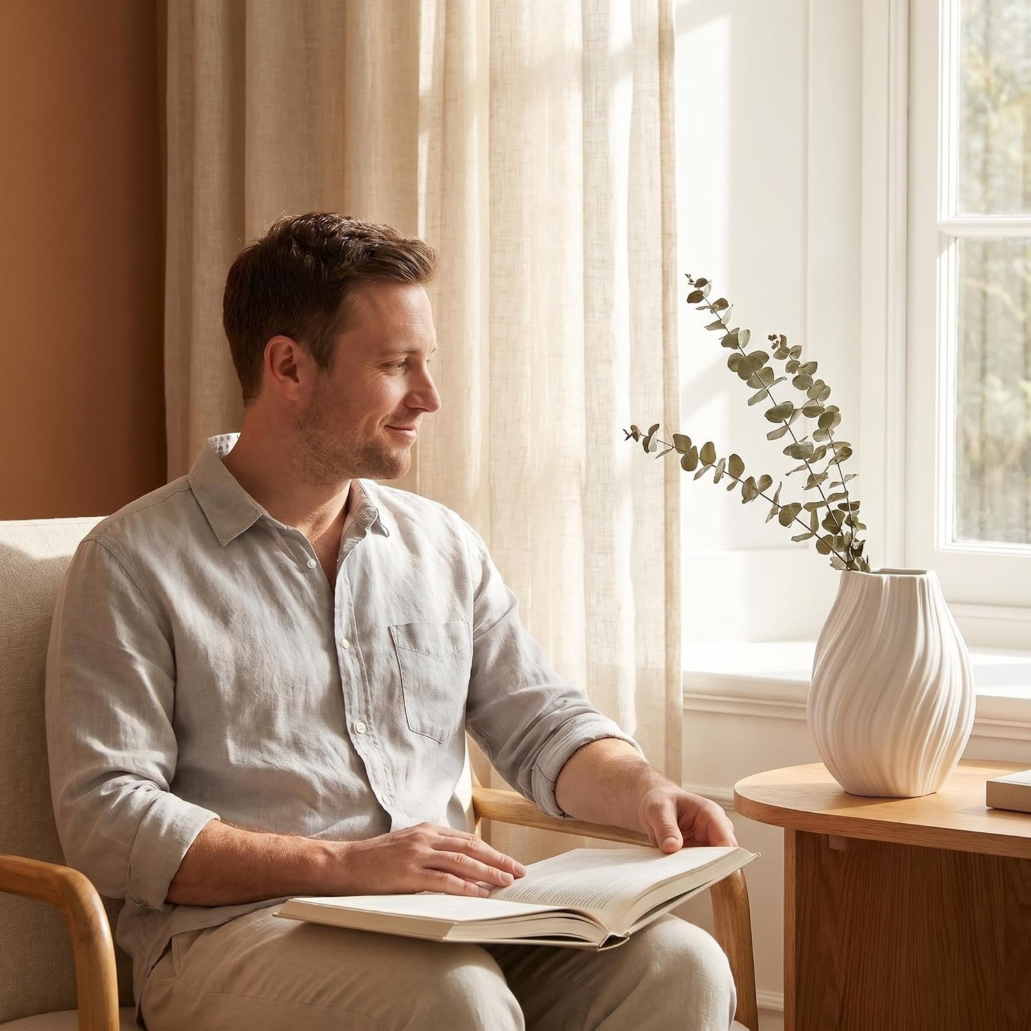 Modern Ceramic Vase / White