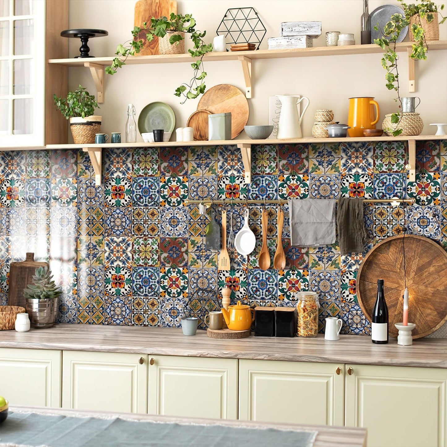 Tile Stickers Peel and Stick Kitchen Backsplash Self Adhesive Bathroom / 5.91 x 5.91 / Set of 12
