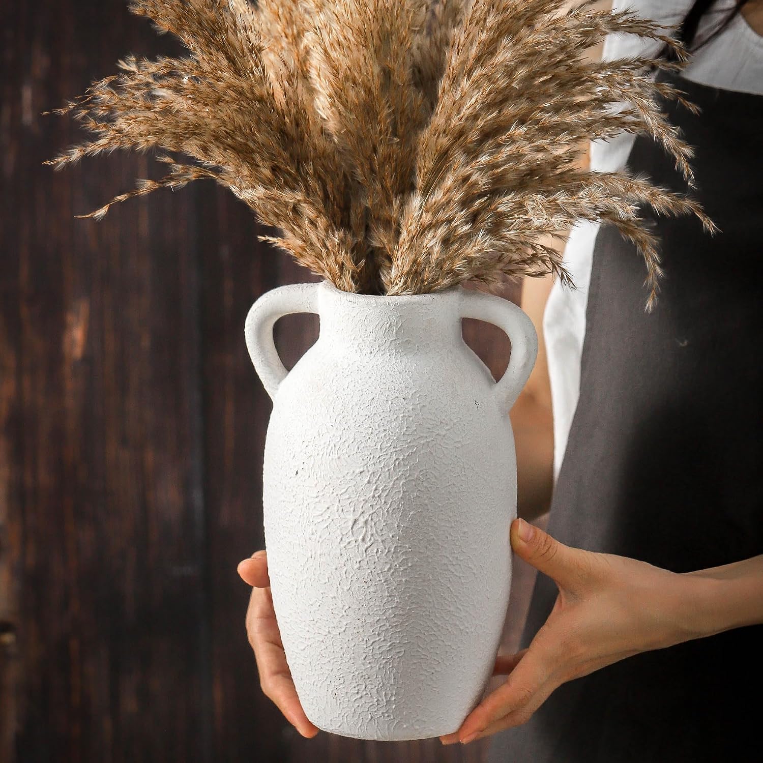 Ceramic Farmhouse Vase / 110-2-9.6in