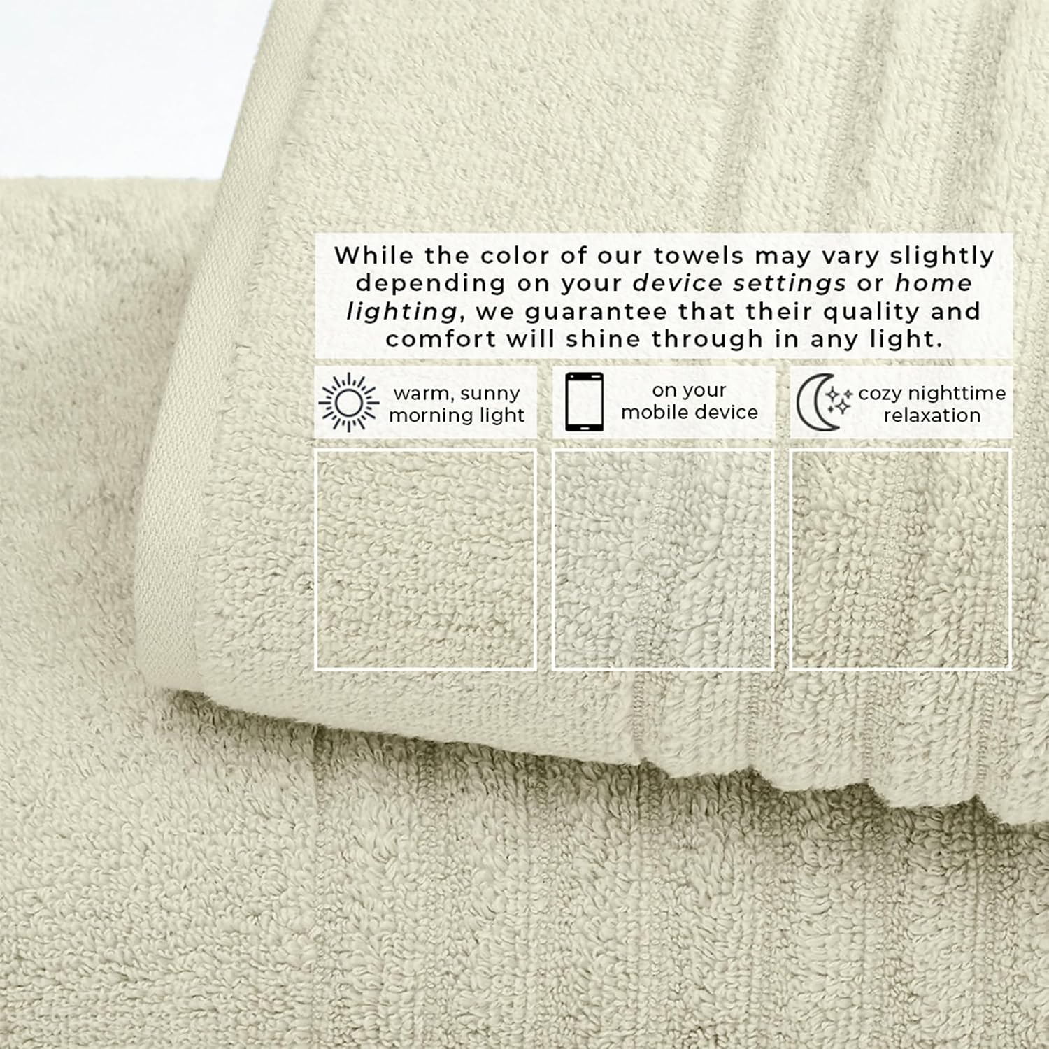 Great Bay Home 4 Pack Bath Towel Set - 100% Cotton Towels - Absorbent & Quick-Dry Towels for Bathroom (Sage Green)