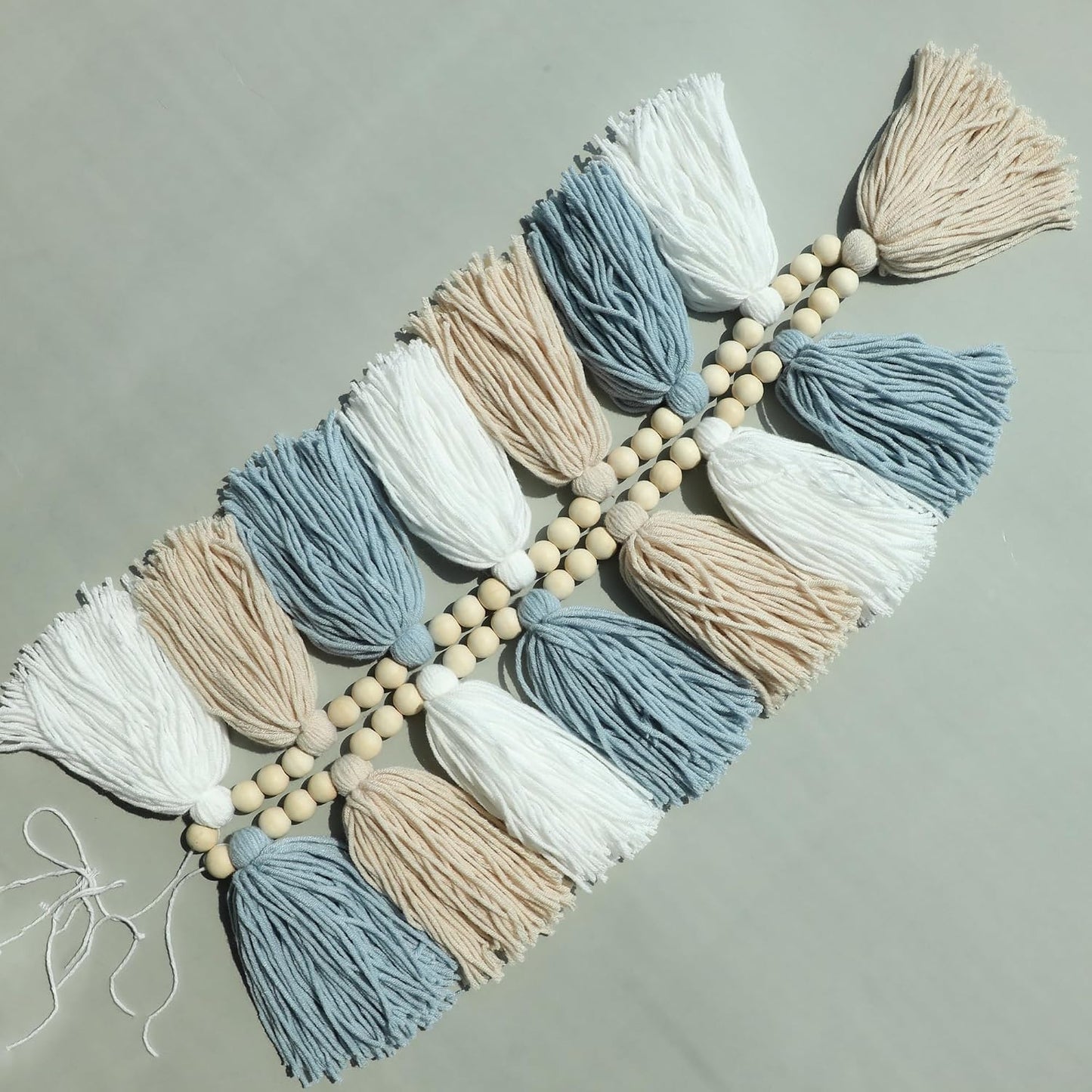 Boho Tassel Garland Wall Hanging / Blue