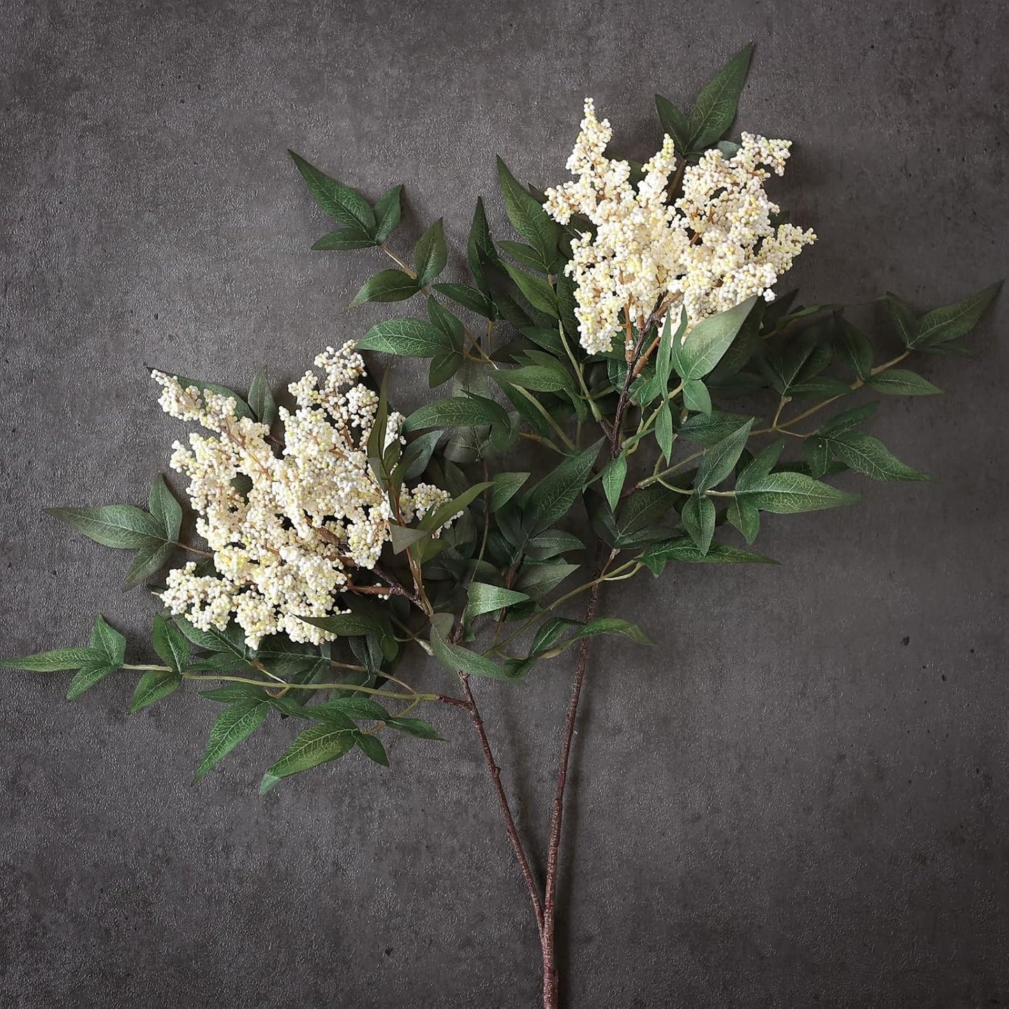 Artificial Nandina Berry Stem for Vase / Beige / Set of 4
