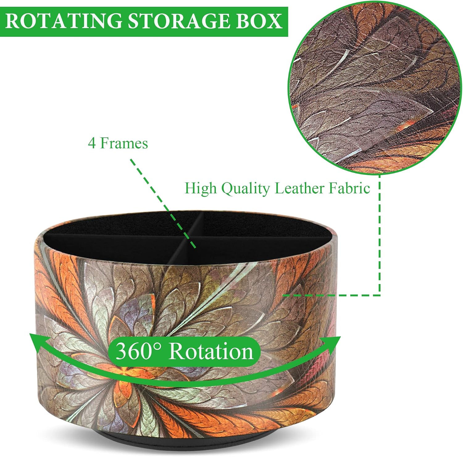 Remote Control Holder / 1-orange Flower / 360 Degree Rotation