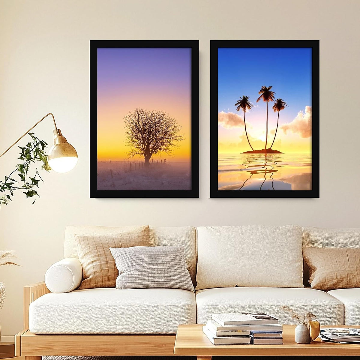 SESEAT 24x36 Picture Frame 4 Pack, Wall Hanging Poster Frames, Black