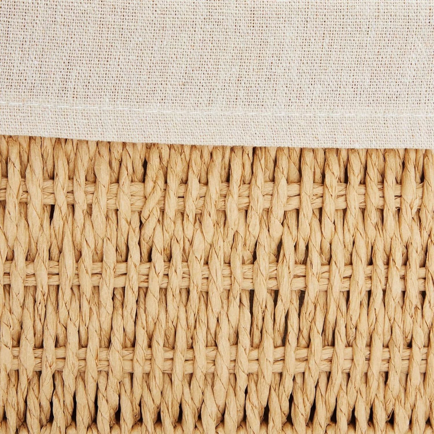 Wicker Storage Bins / Brown / 10 x 10 x 7 / Set of 2