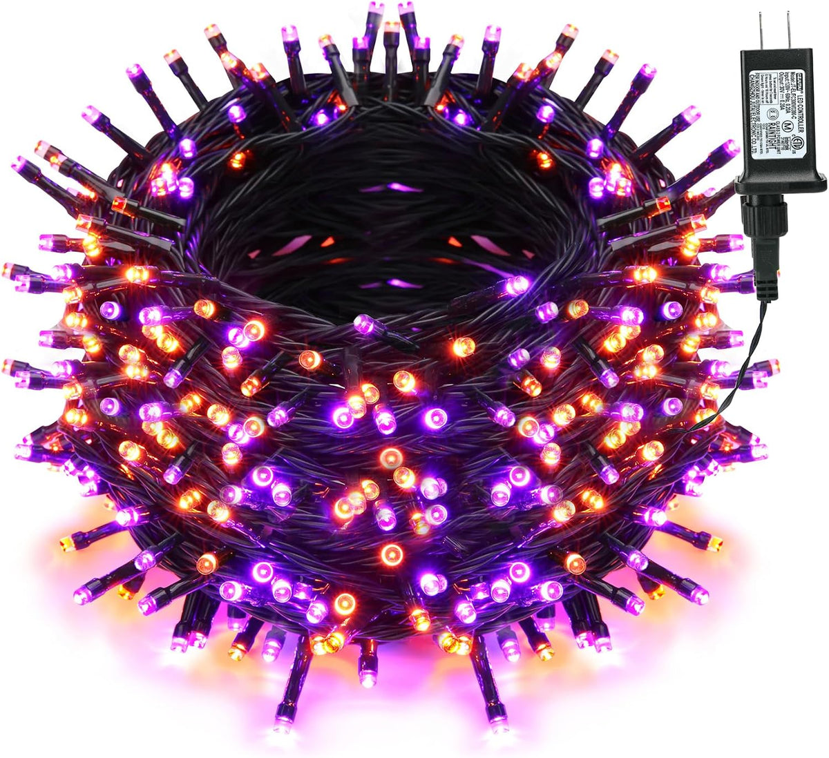 Brizled Outdoor Halloween Lights, 262.46FT 800 LED Orange Purple Mini Light