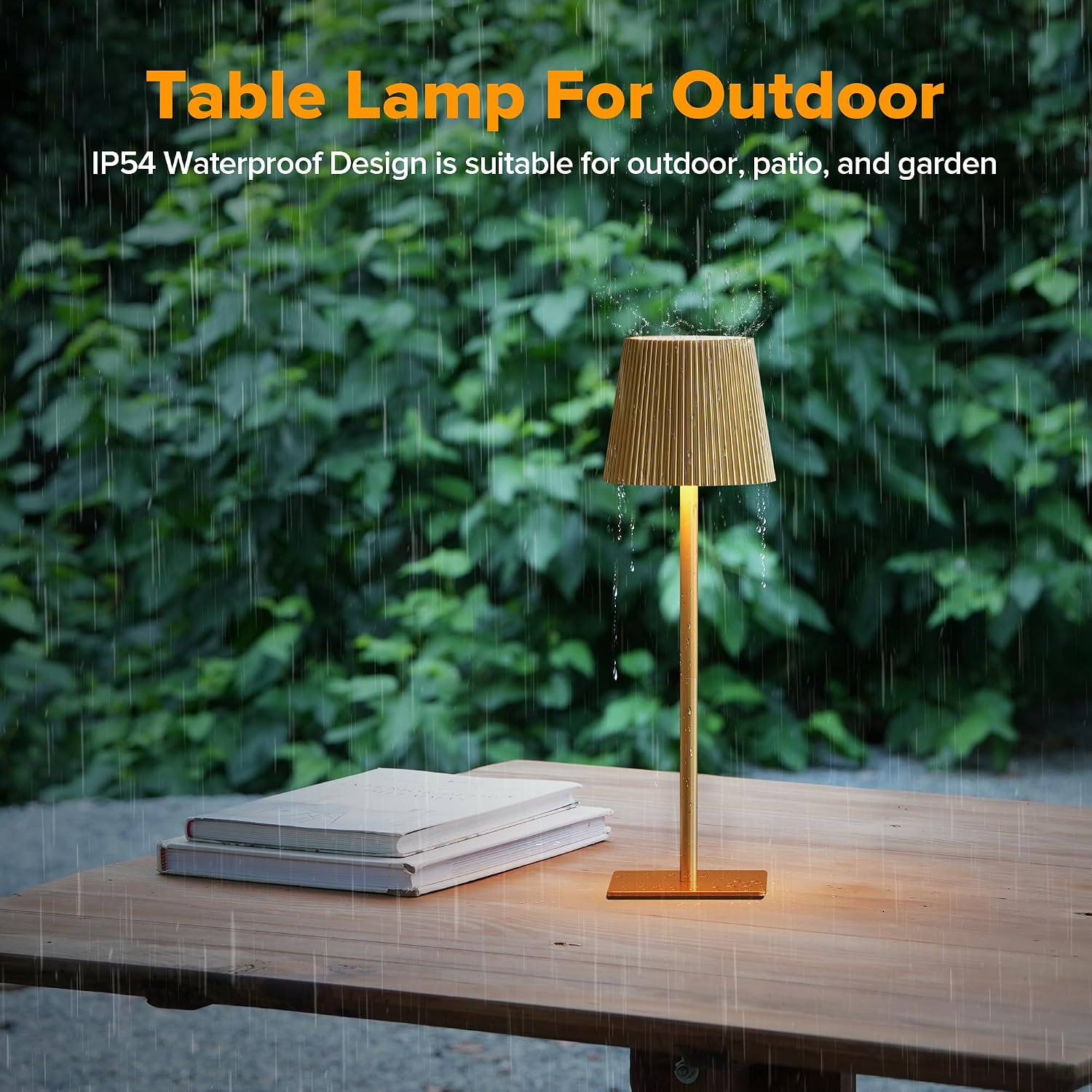 LUTEC 2 Pack Cordless Table Lamp,6000mAh Rechargeable Battery Operated Desk Lamp,Two Adjustable Heights,Waterproof