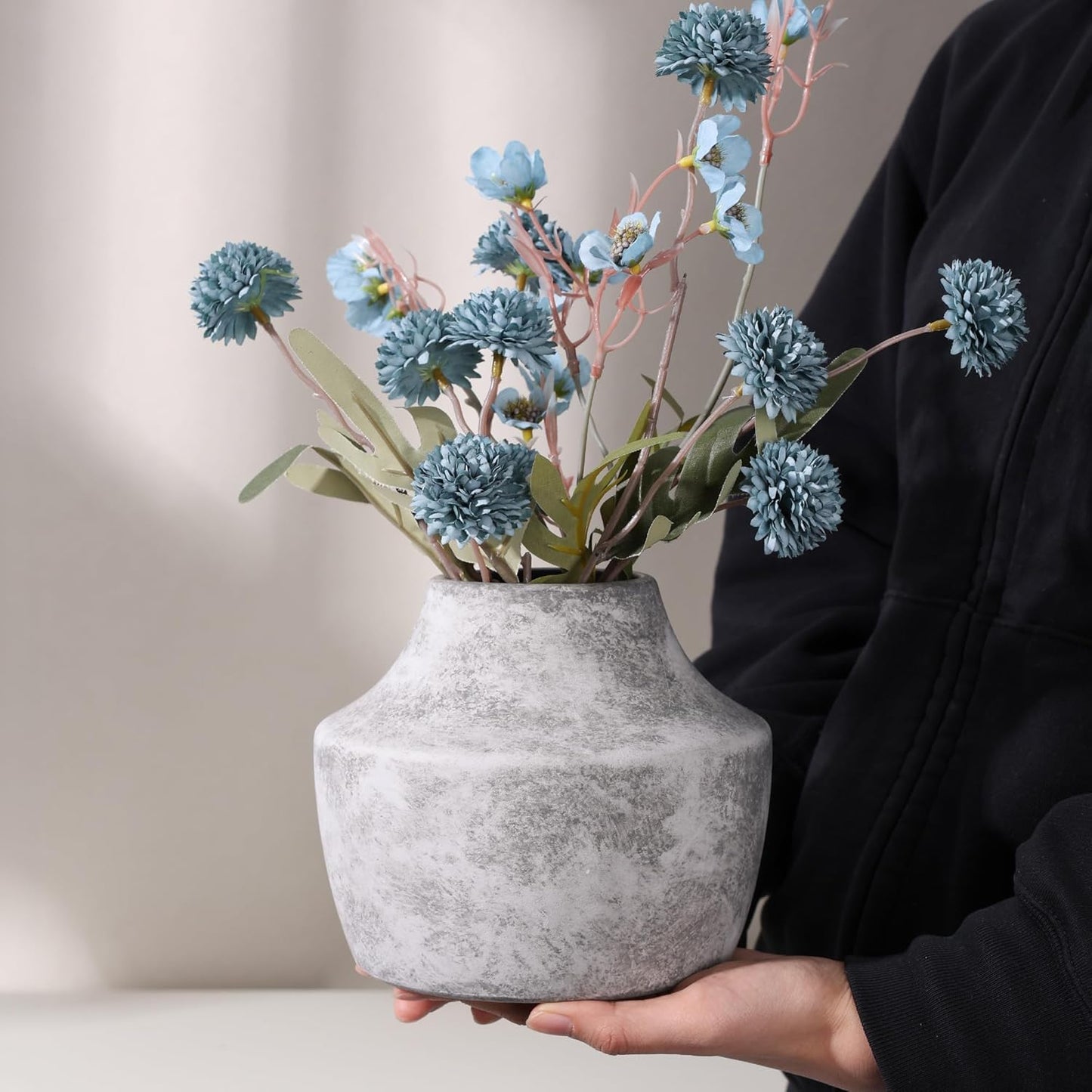 Grey Ceramic Flower Vase / 5.3inch Grey / 5.3 Inch