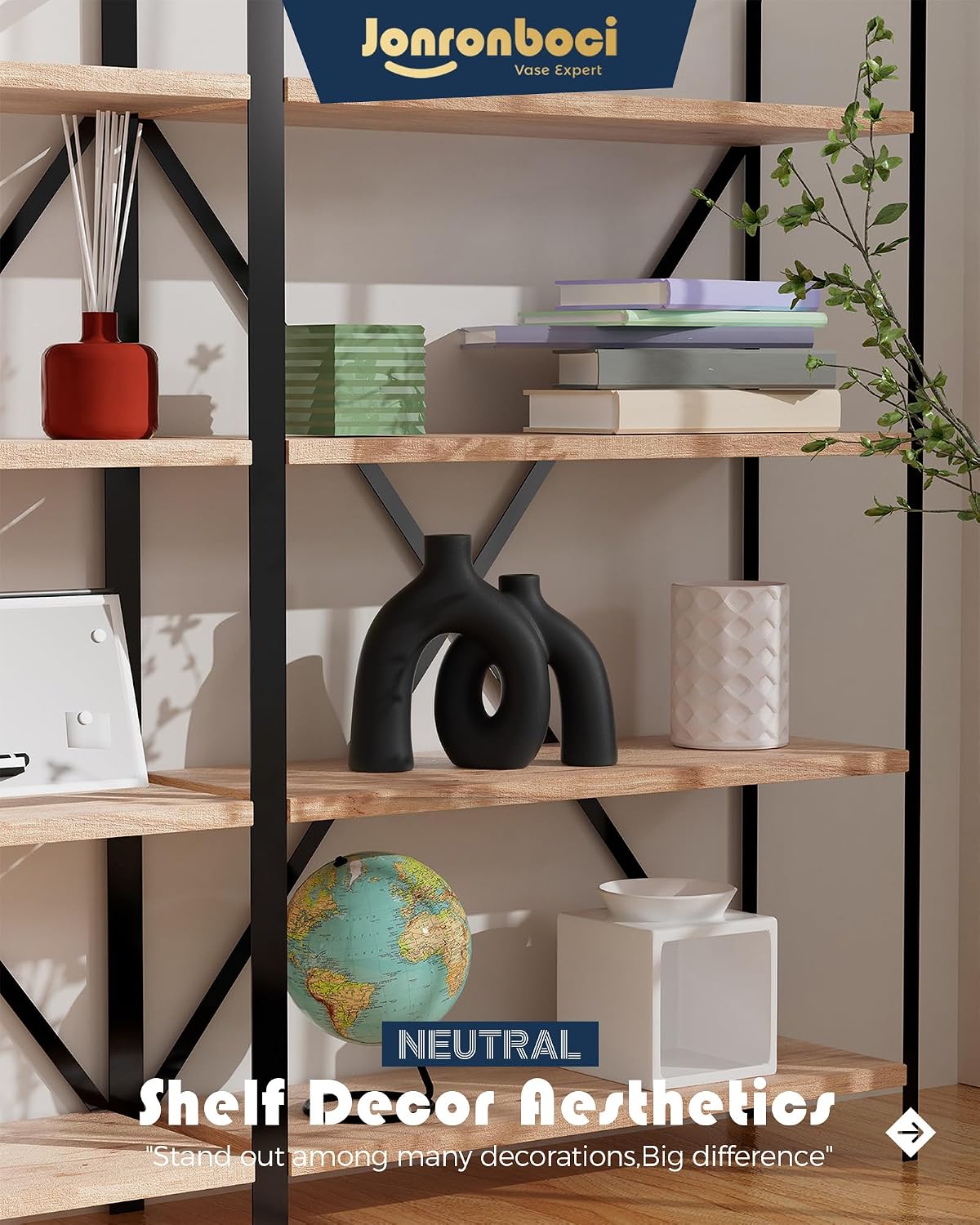 Modern Nordic Minimalist Decorative Vase / Matte Black