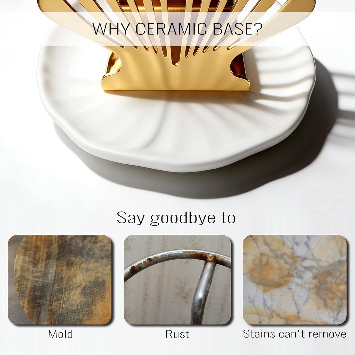 Napkin Holder / Decorative Stand / Gold