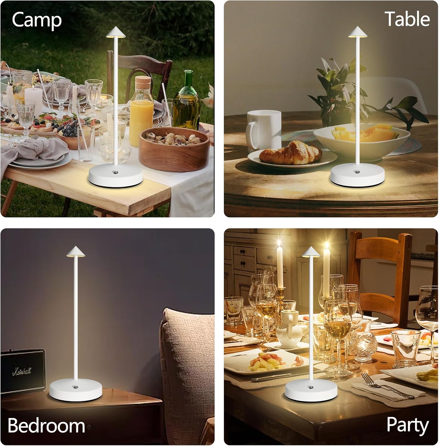 Rechargeable Cordless Lamps,3000mAh Battery Operated Table Lamp,Portable LED Touch 2 Levels Brightness Dimmable Bar