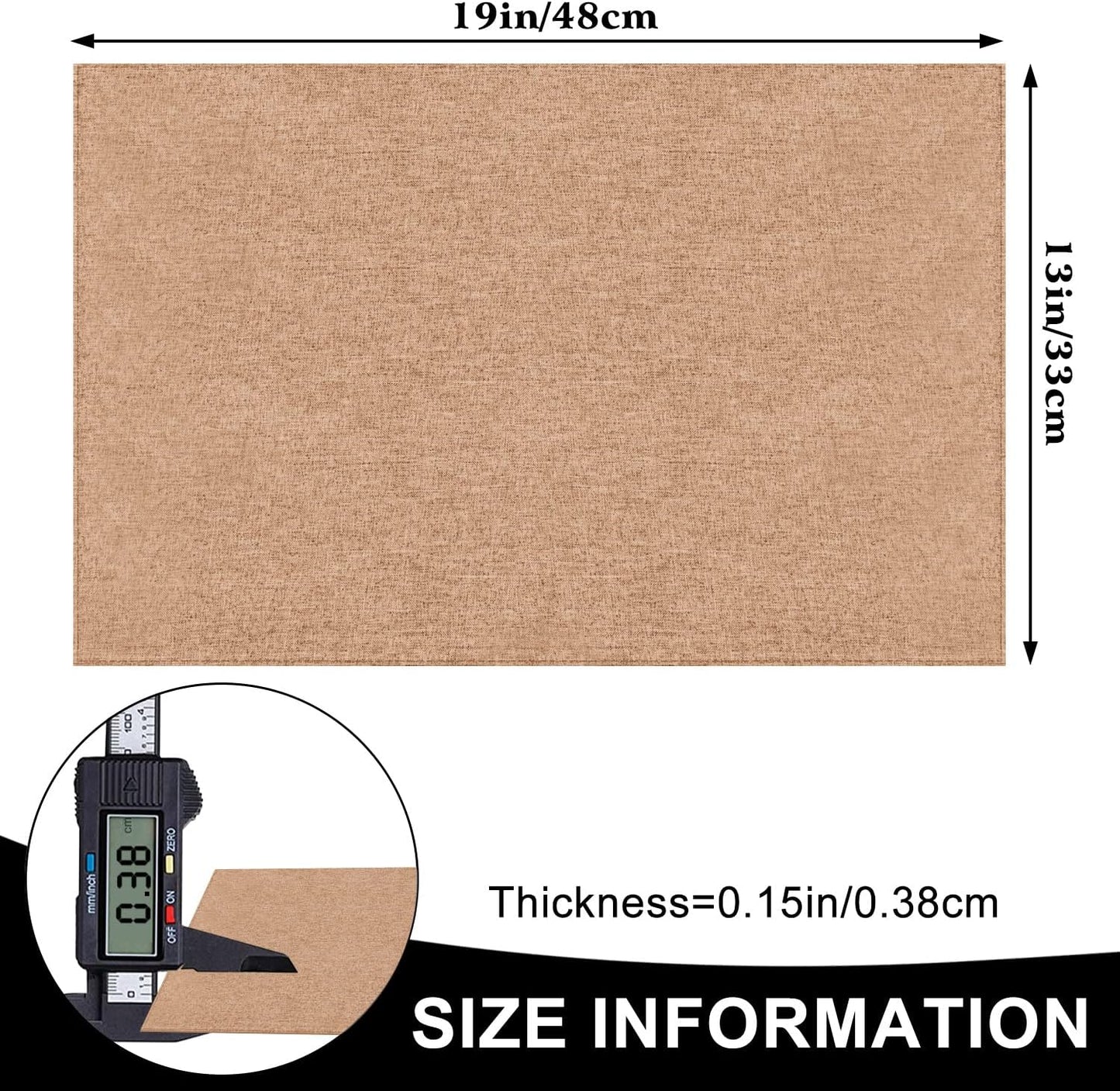 Cloth Placemats Set of 6, Cotton Linen Blend Machine Washable Durable Linen Table Mats, Heat Resistant Placemats