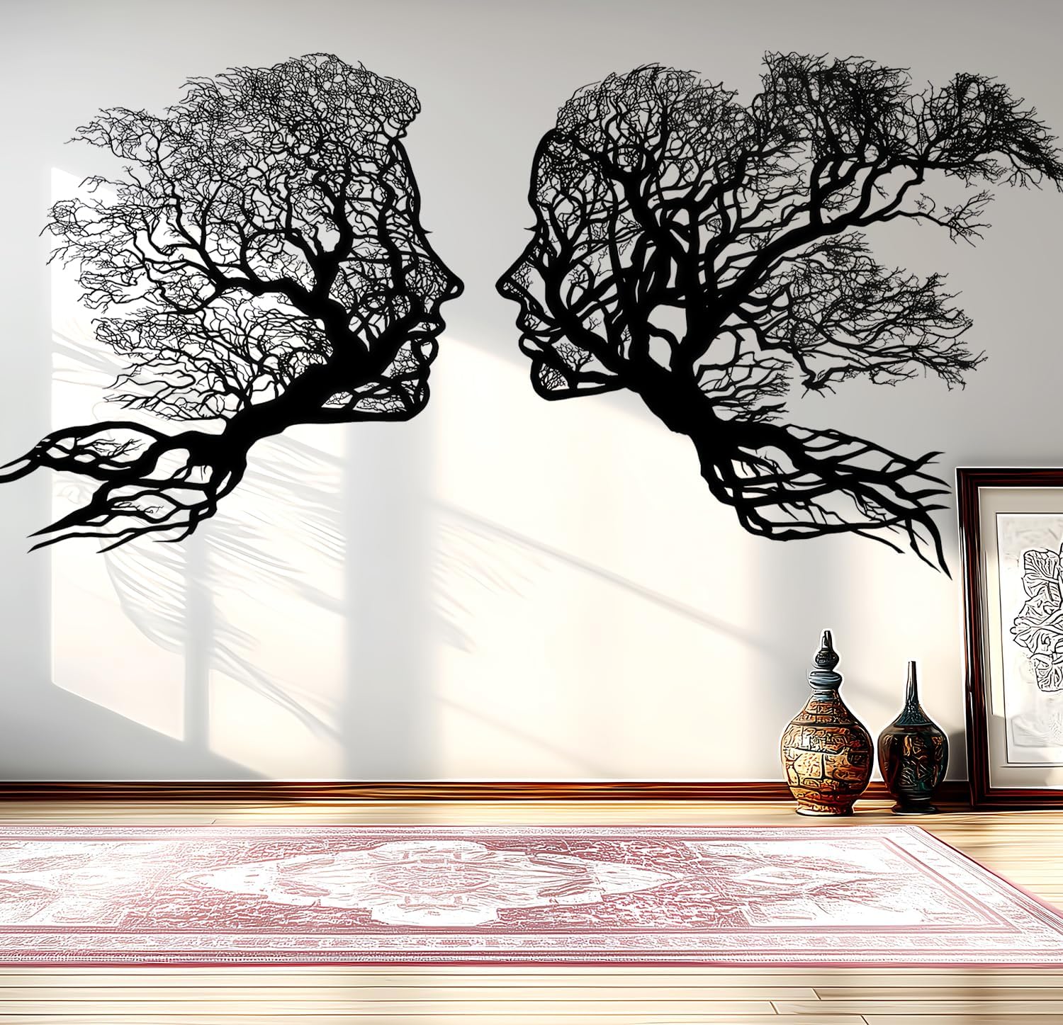 Man Woman Face Wall Stickers / Tree