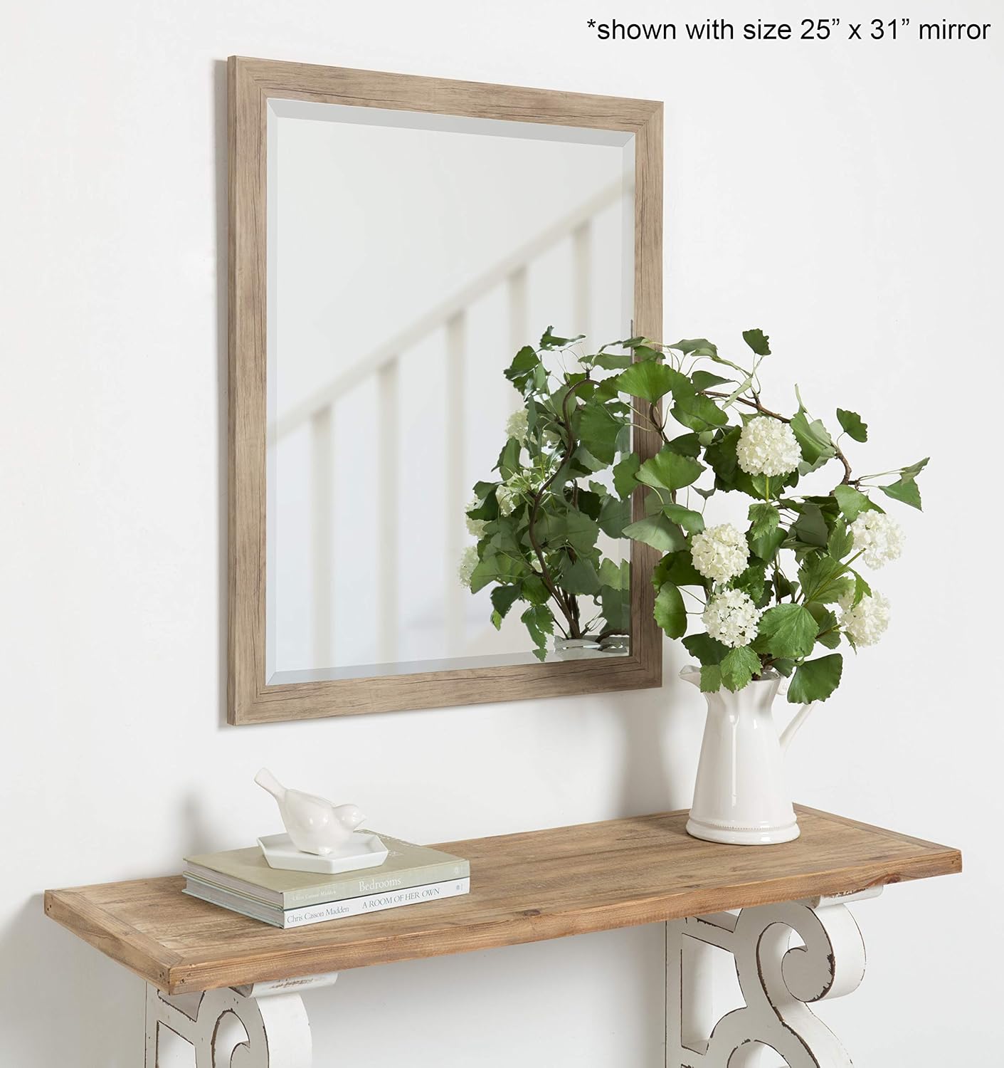 Farmhouse Rectangular Vanity / 27"L x 21"W / Rustic Brown / 21 x 27