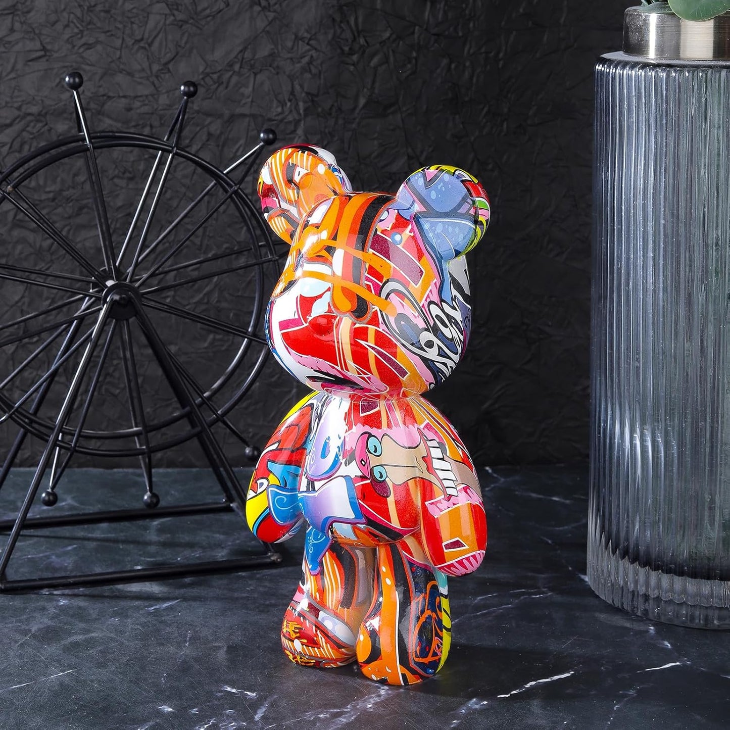 Bear Statue Resin Animal Sculpture / Graffiti