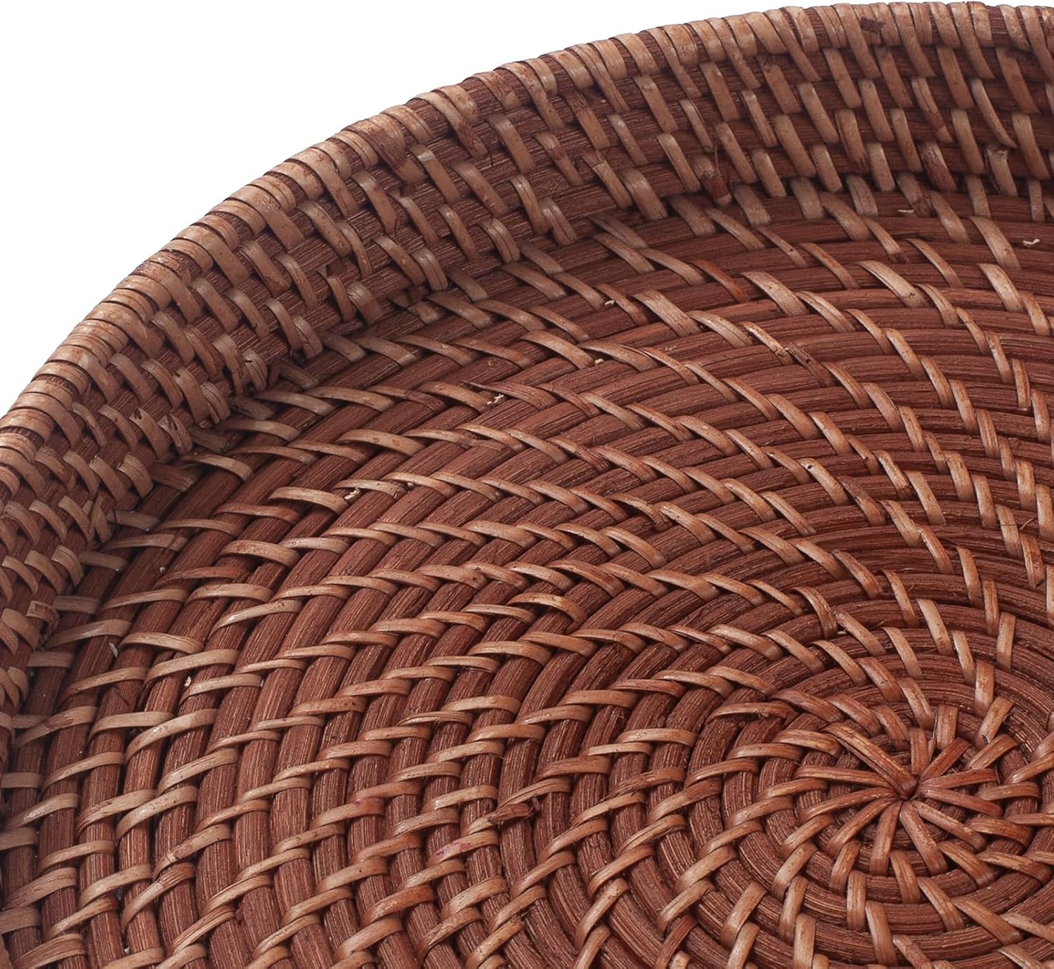 Rattan Tray / Round Wicker Tray / 11 Inch / Set of 11