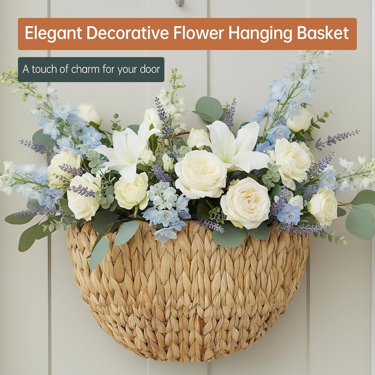 Scalloped Wall Basket / Water Hyacinth