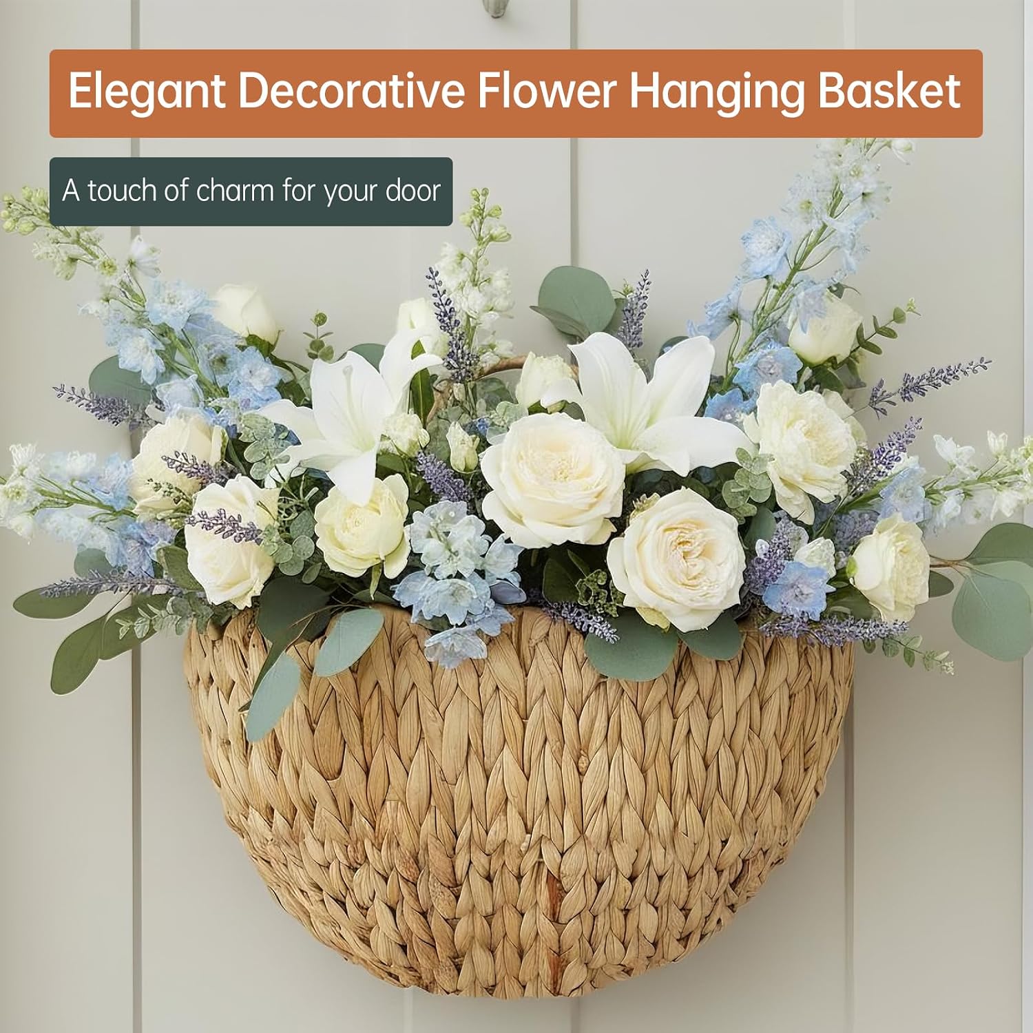 Scalloped Wall Basket / Water Hyacinth