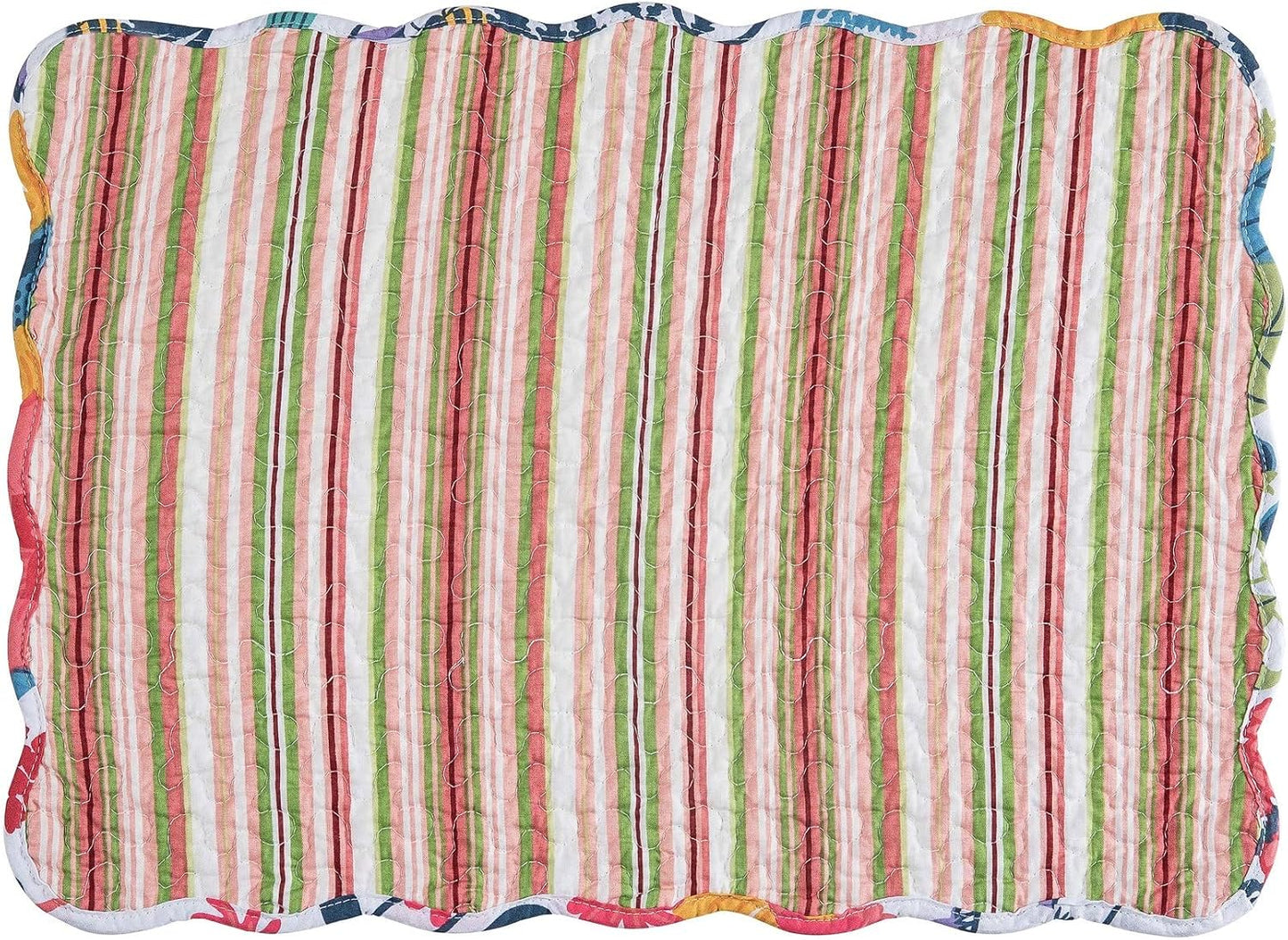 Anaya Bright Flowers 100% Cotton Set of 6 Placemats 13" x 19" | Floral Decor, Set of 6, Gift Idea