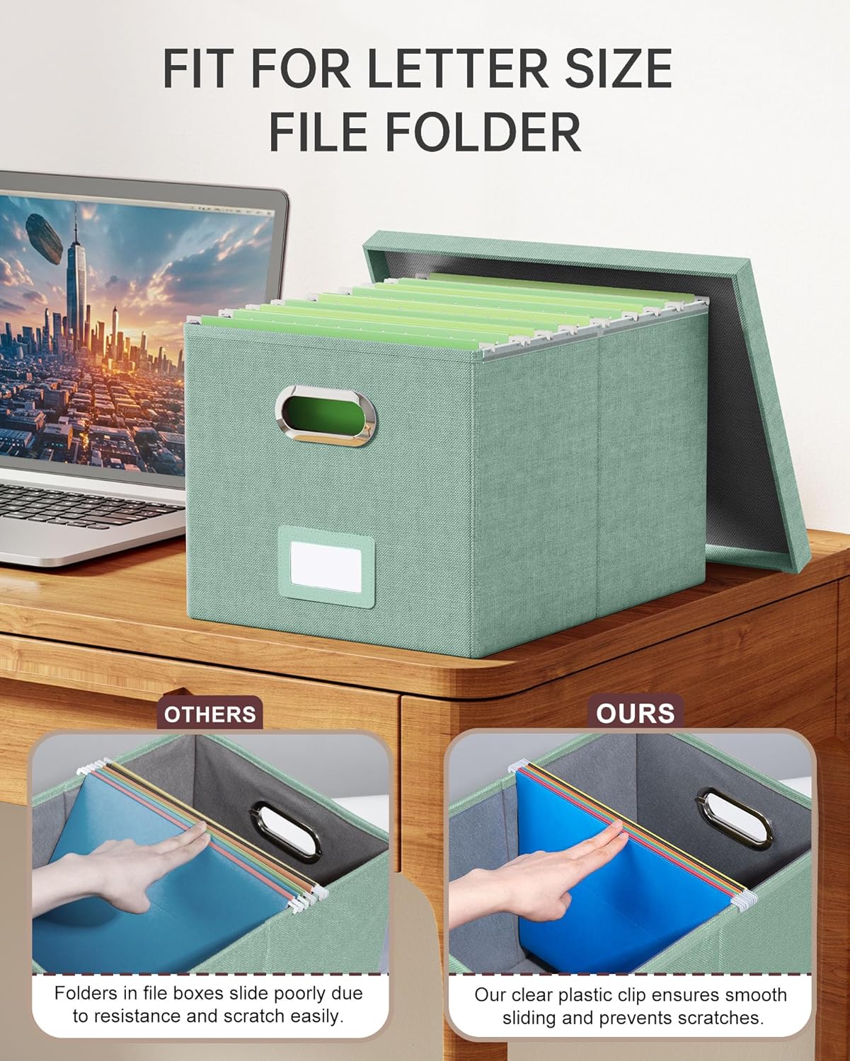 File Organizer / Portable Storage Bins / Green