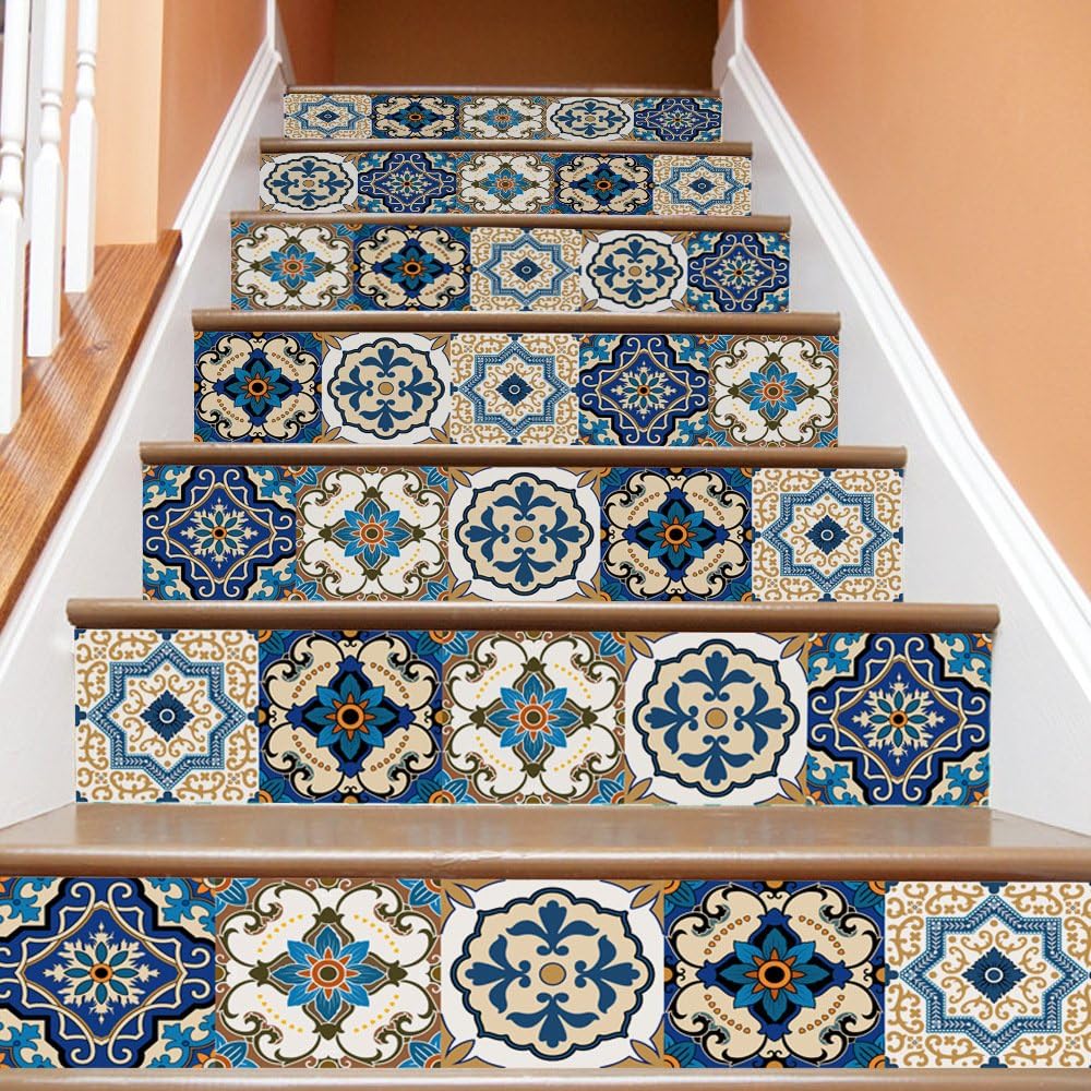 3D Stair Stickers Decals Brick Staircase Decals Removable Tile Stair Risers Decals Decor / Set of 66