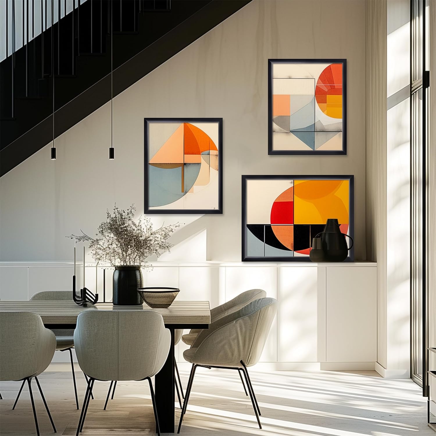 HEART ART 18x24 Poster Frames Without Mat Set of 4, Black | wall picture display 18 x 24 Poster Frames