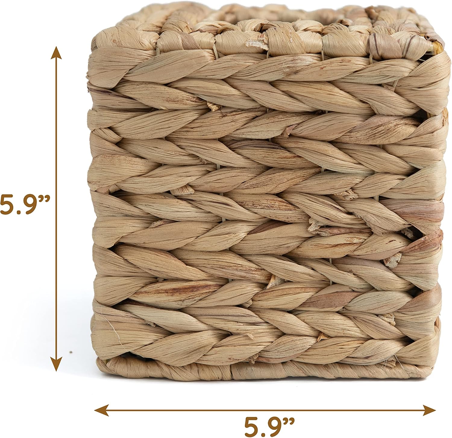Rattan Wicker Tissues Cube Box Cover -Boho Decorative Woven Facial Tissue Holder / Square