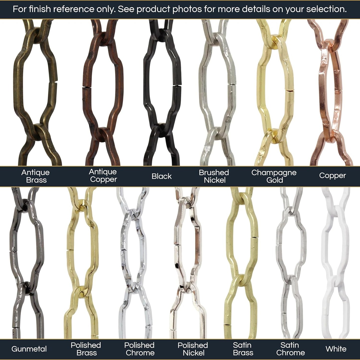 CH-S50-16-AB-10 Steel Basket Chain / U15 / Antique Brass