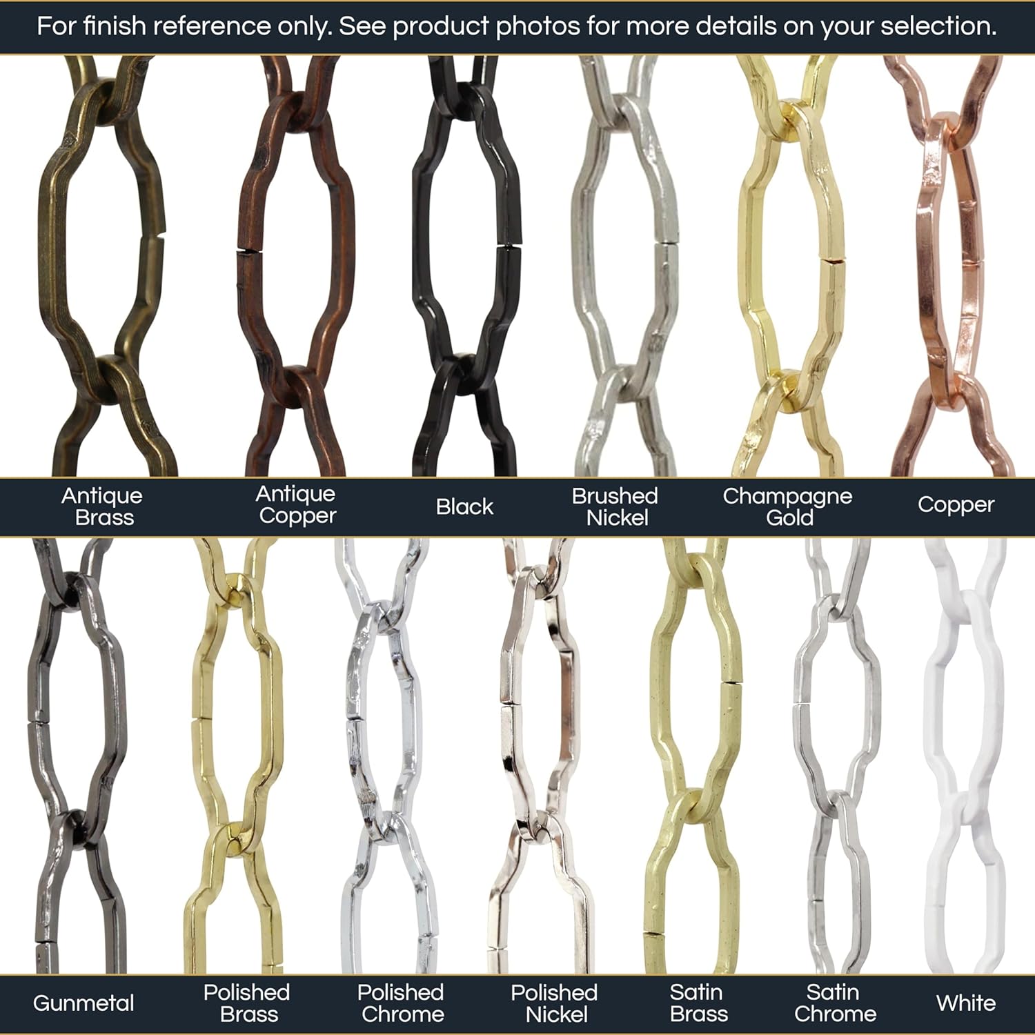 CH-S50-16-AB-10 Steel Basket Chain / U15 / Antique Brass