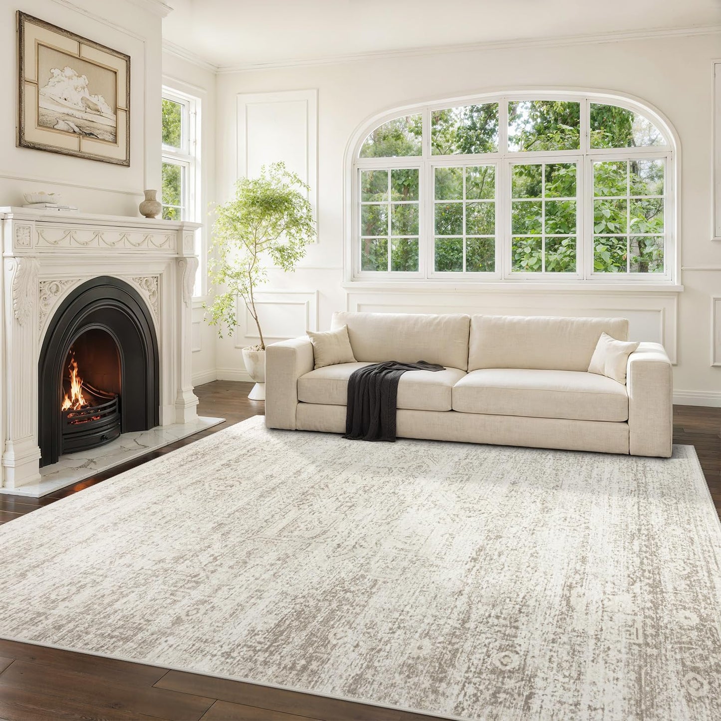 Ophanie Small Rug Washable Non Slip Throw Bedside Area Rugs, Fluffy Soft Mini Bedroom Carpet, 1.5x2.5，1.5x4 and 1.5x5