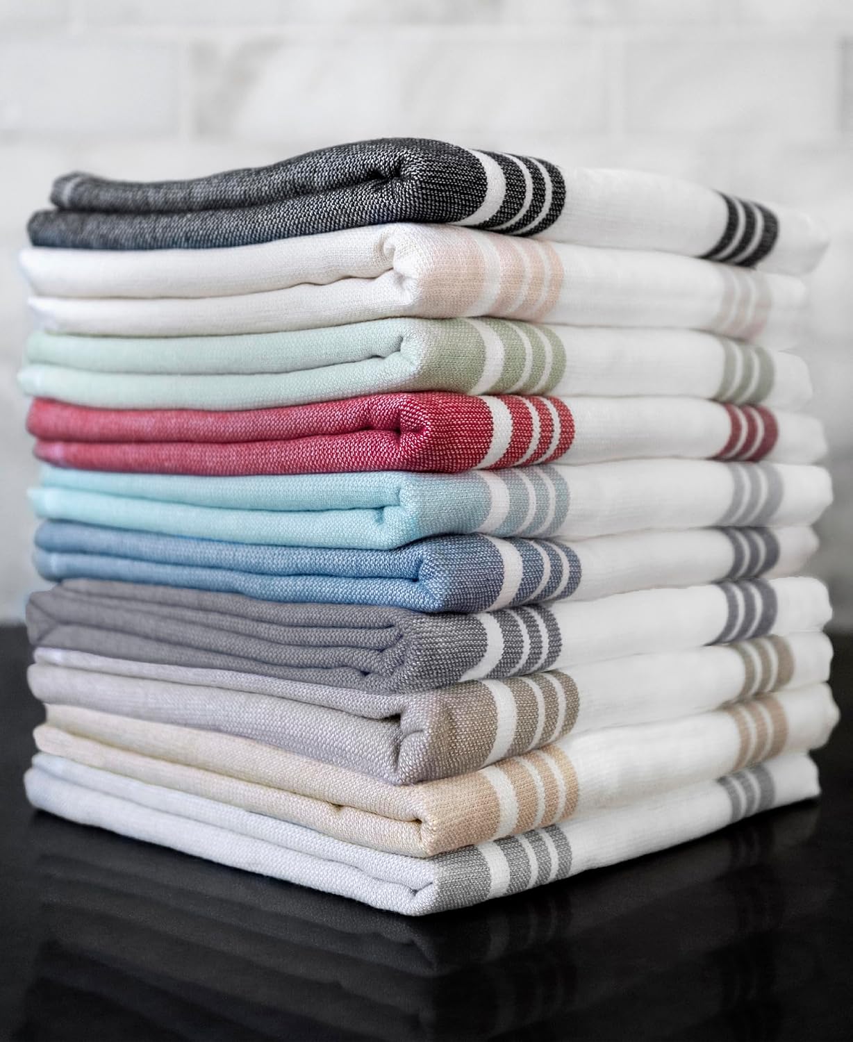 All-Clad Dual-Purpose Kitchen Towels: Highly Absorbent - 100% Cotton, 17"x30" Dish Towels for Cleaning & Drying Dishes