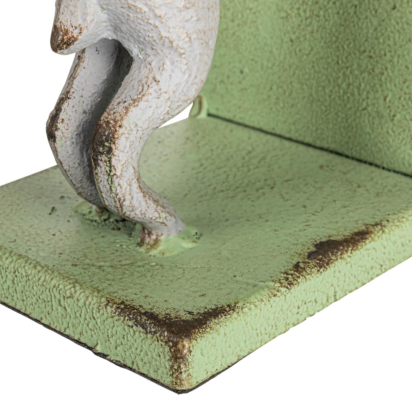 Decorative 2-Tone Cast Metal Rabbit Bookends / Green / Set of 2