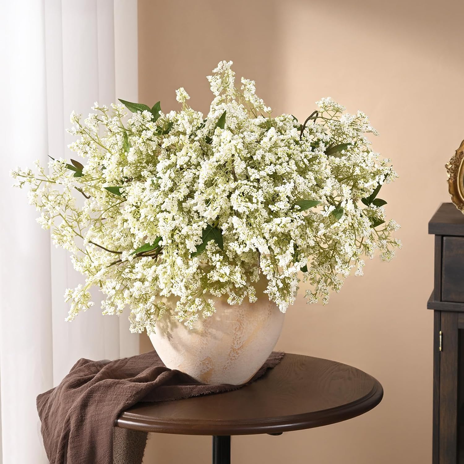 Faux Berry Stems for Vase / White / 43in / Set of 3