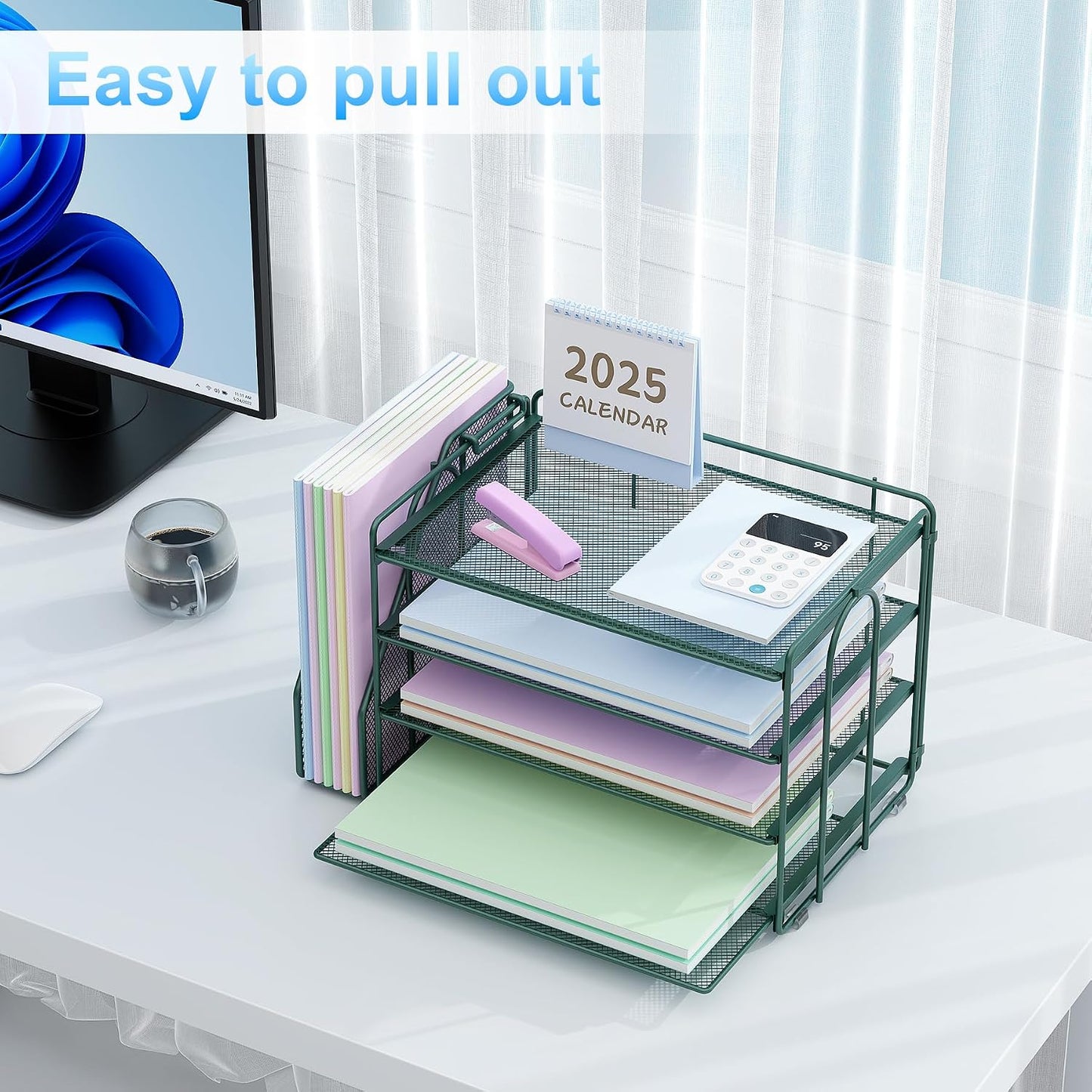 Spacrea Paper Organizer, Desk Organizers and Accessories for Desk with File organizer, Desk Accessories & Workspace