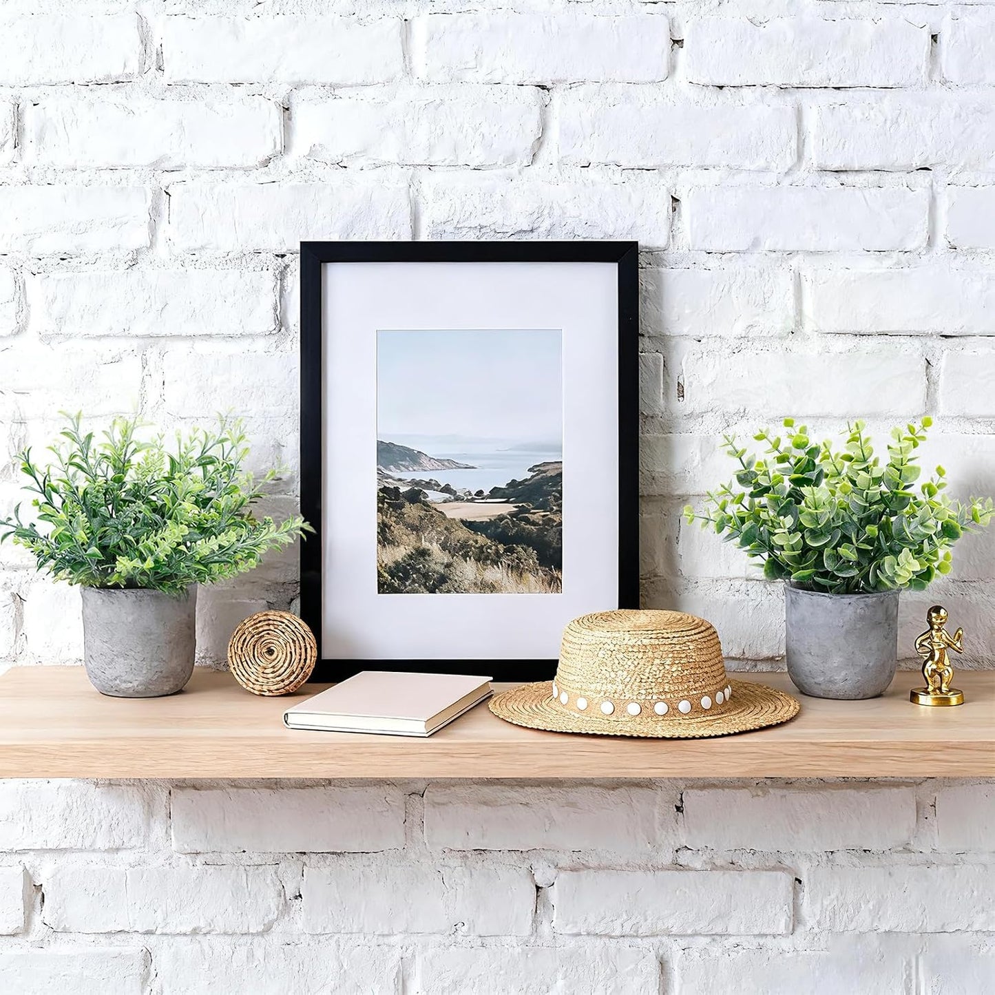 Potted Artificial Plants / A Sage Green / Set of 3