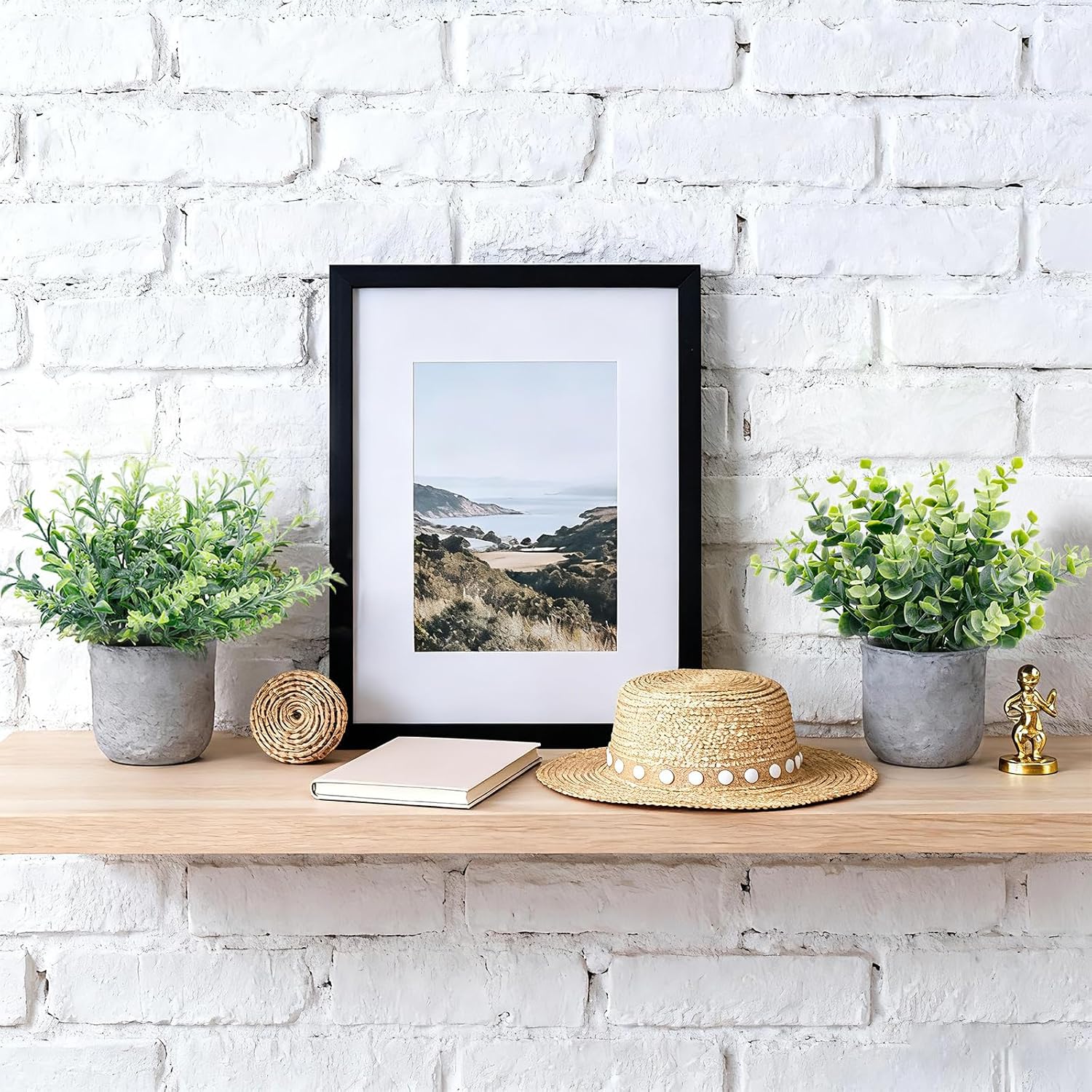 Potted Artificial Plants / A Sage Green / Set of 3