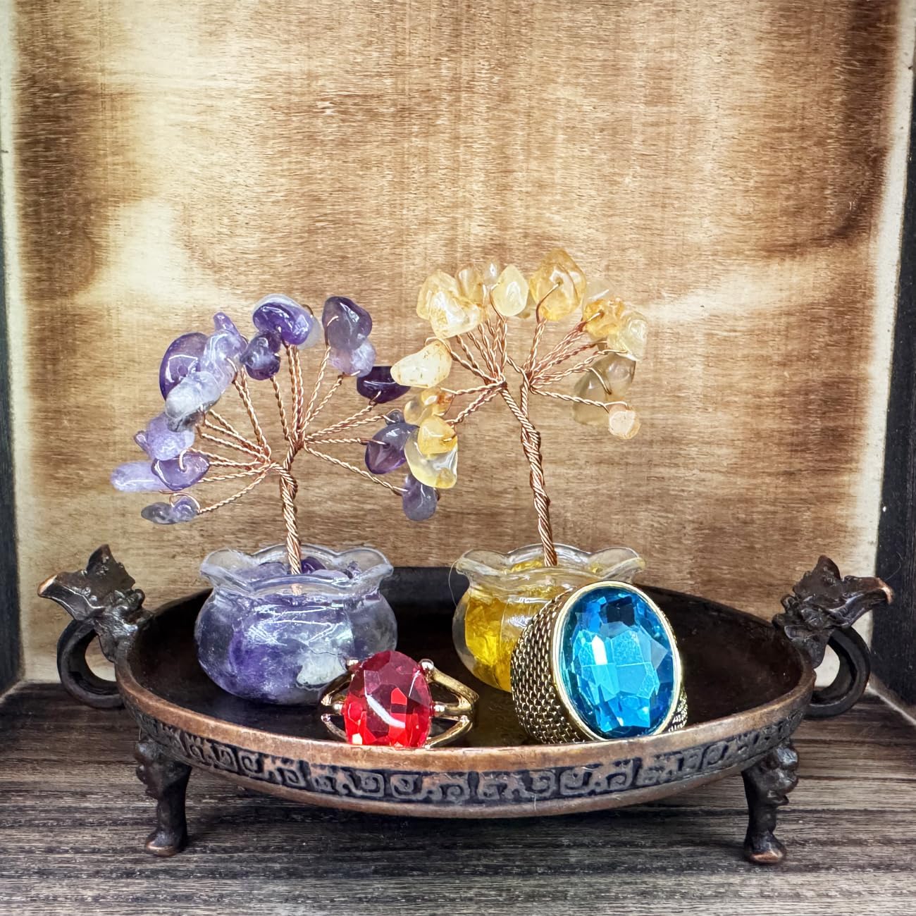 Mini Vintage Jewelry Trays Pillar Candle Pedestal Dish Holder for Rings
