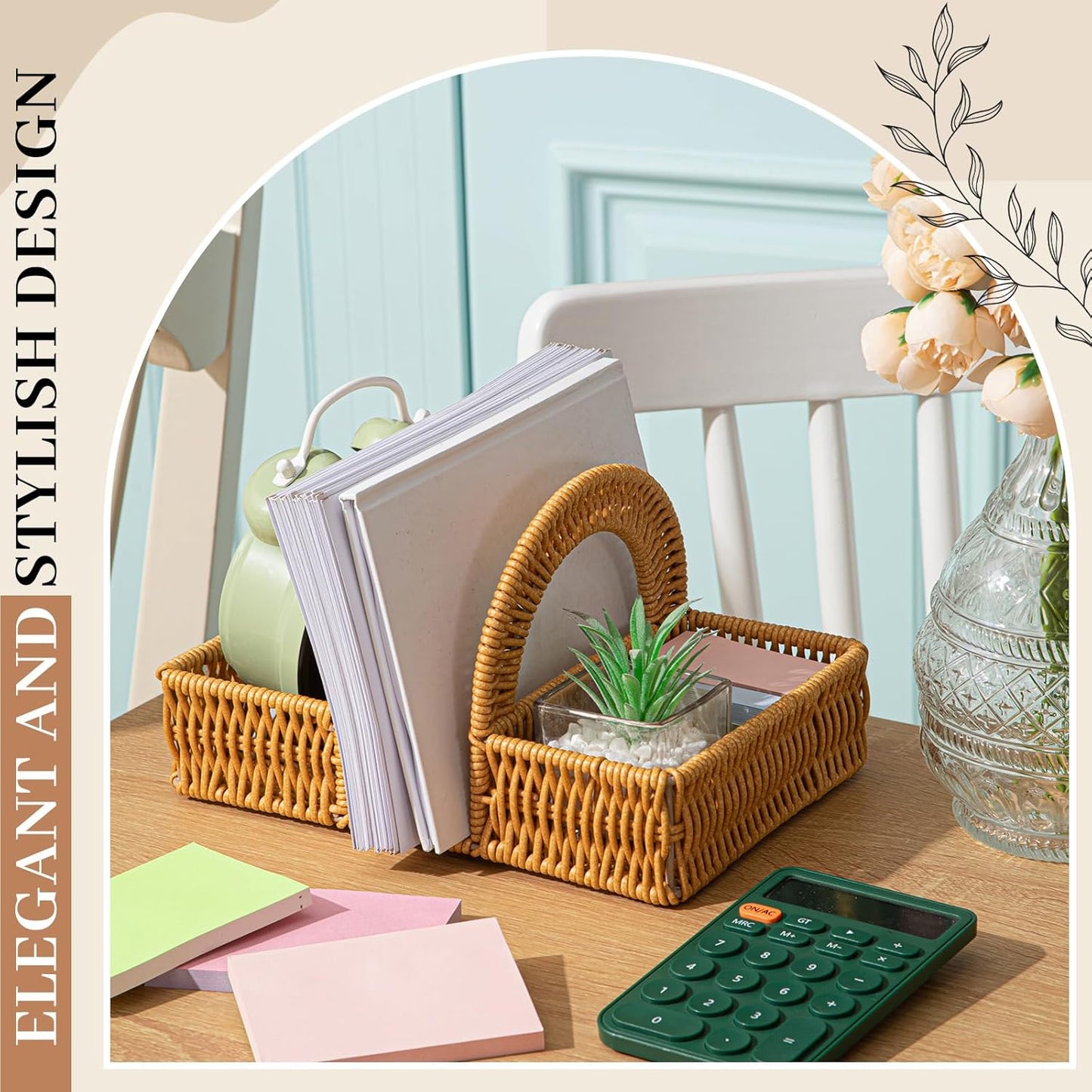 Boho Rattan Napkin Holder