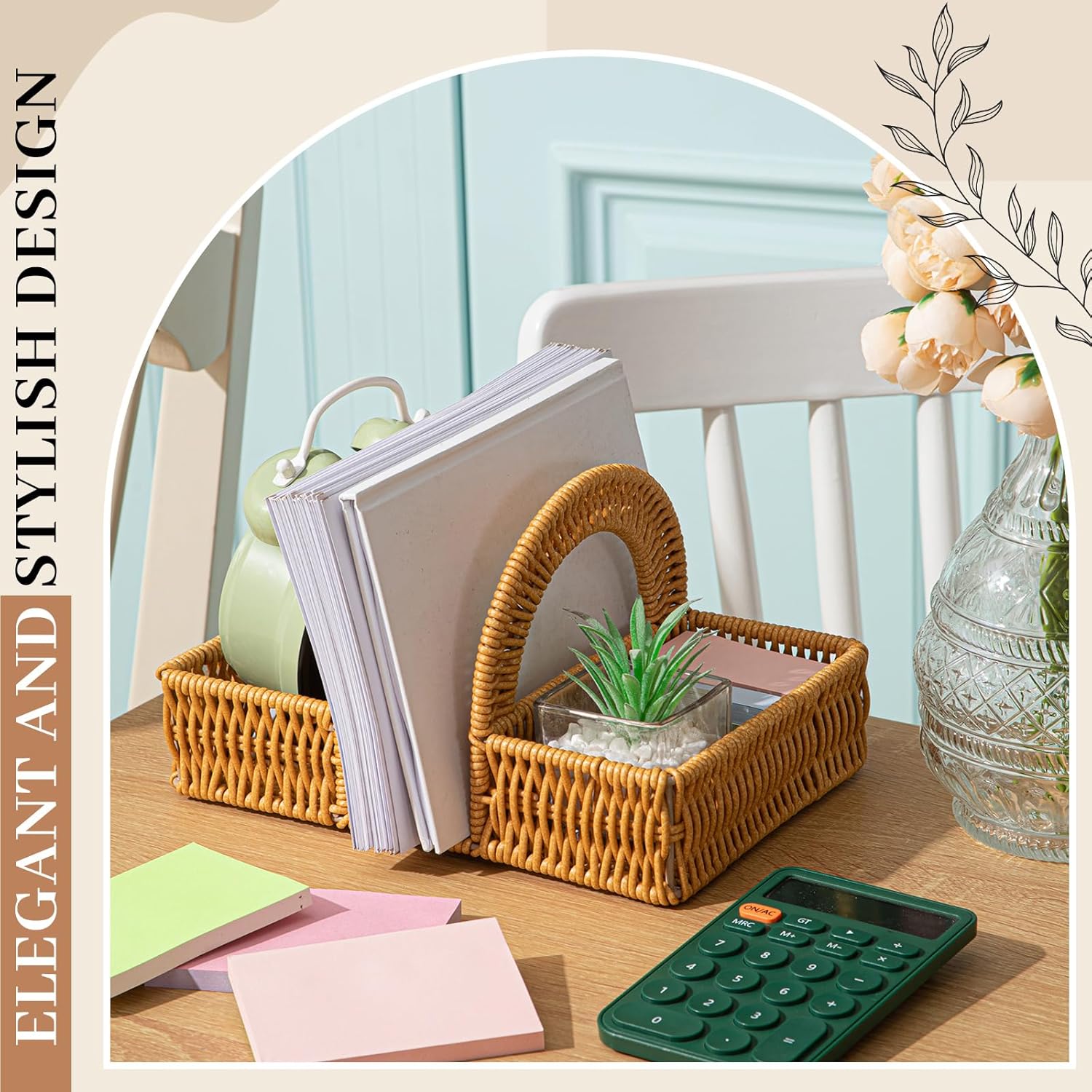 Boho Rattan Napkin Holder