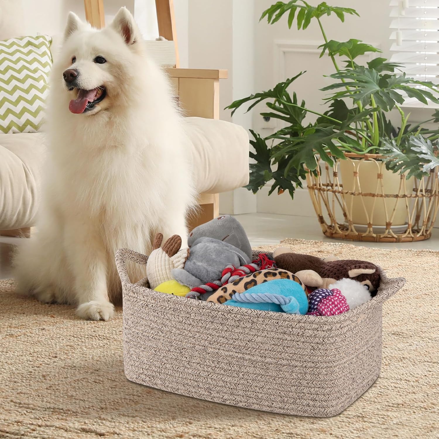 Woven Basket / Storage Baskets / Brown / Medium: 13.5l*10w*6h