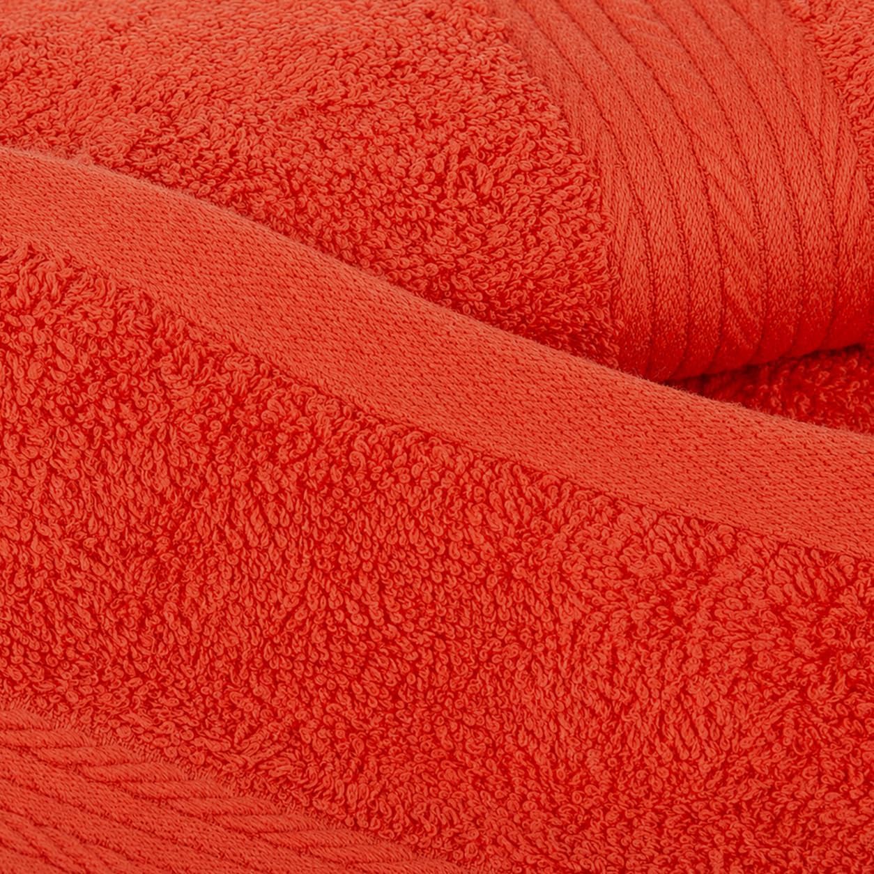 100% Cotton Hand Towels 18x28 Inches, 600 GSM, Soft & Absorbent, Set of 4, Orange