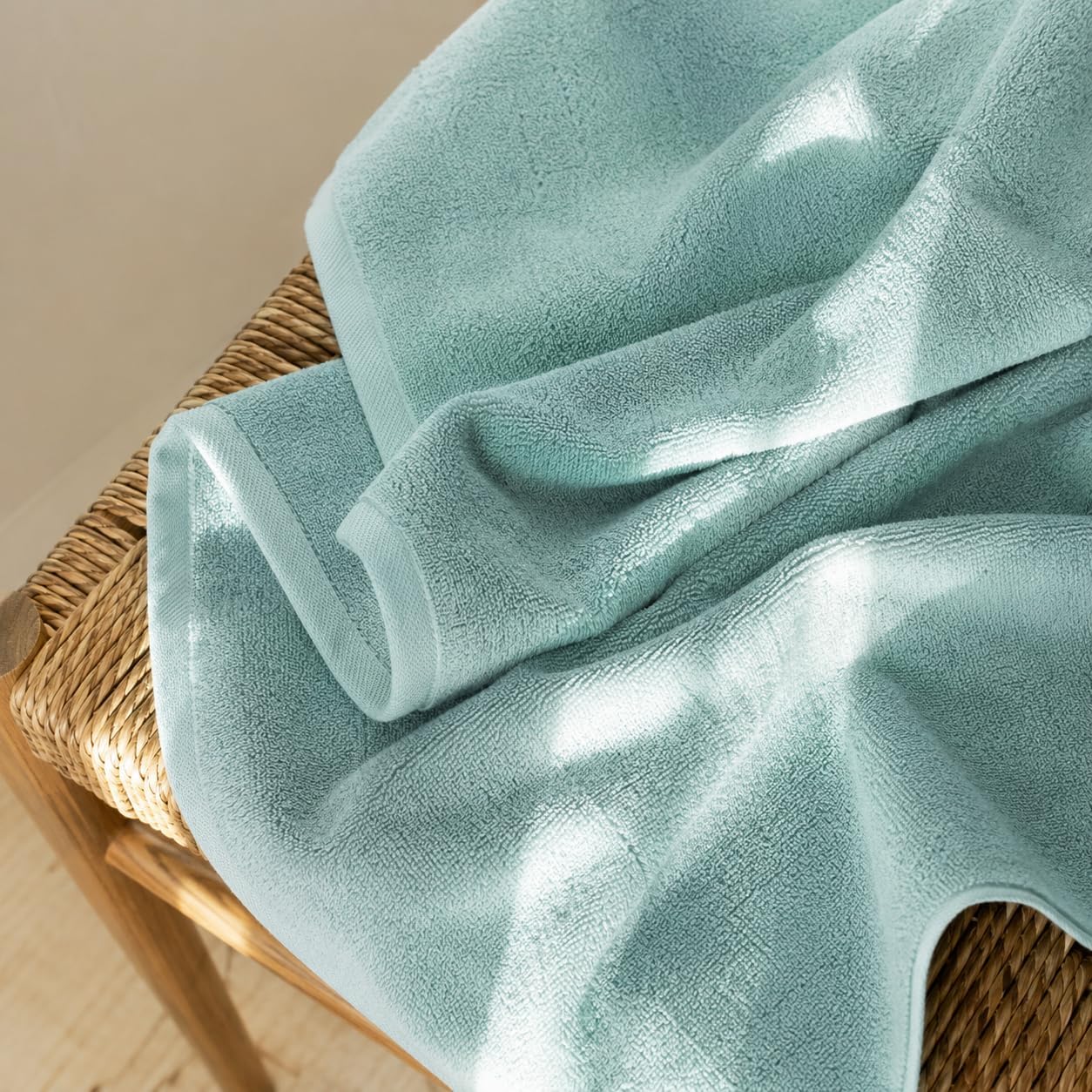 SALBAKOS 100% Turkish Cotton Bath Sheet 40x80 inch (1-Piece Seafoam Green) | Extra Large Jumbo Oversized Bathroom and