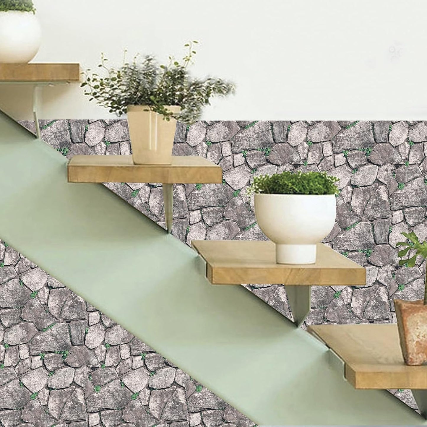 3D Panels Peel and Stick,Simulated Stone Wall,PVC Waterproof Self Adhesive Decorative for Interior Wall Decor,Living
