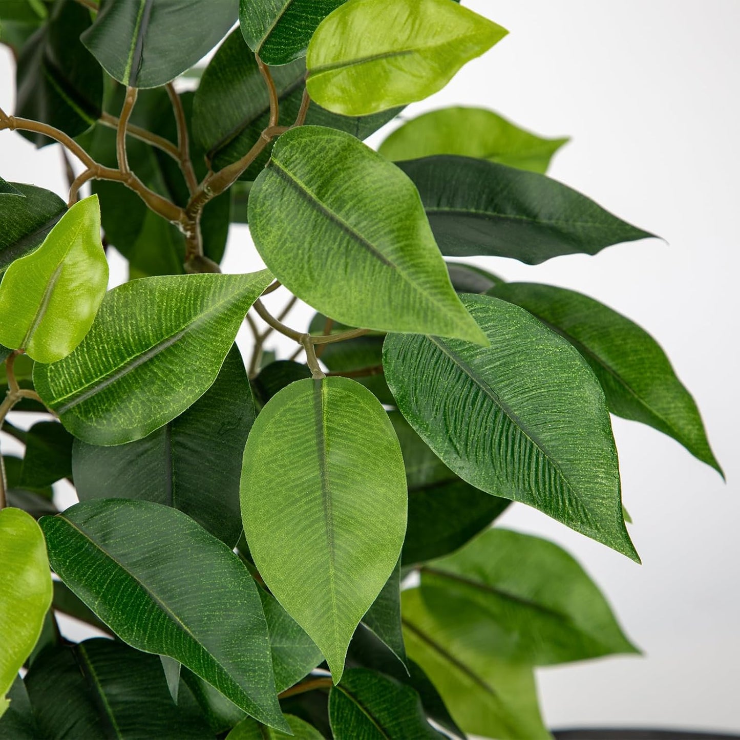 Fake Plant 15.7" Artificial Plants Indoor Small Ficus Potted Plants Silk Plants Faux Topiary / Green