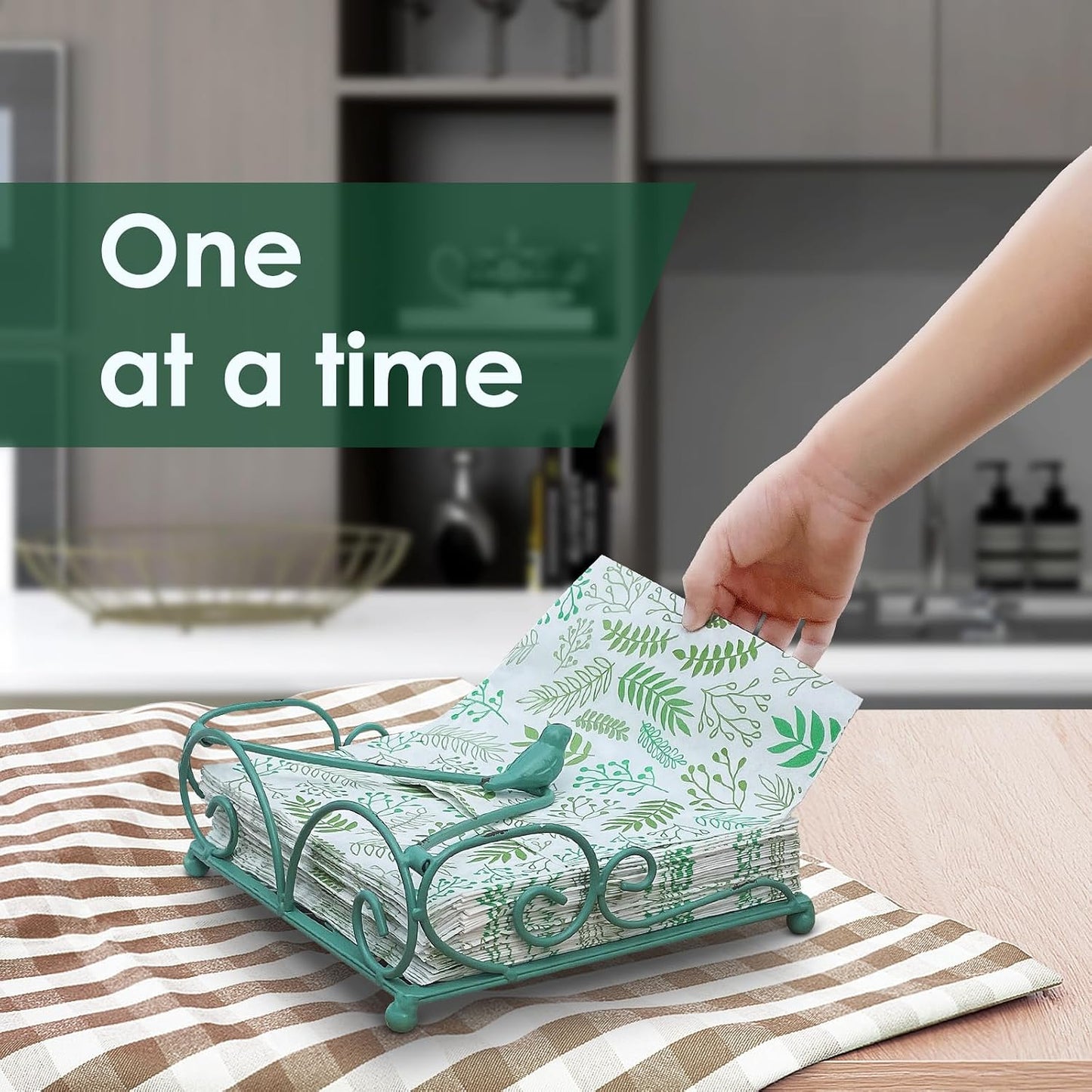 Farmhouse Napkin Holder / Green