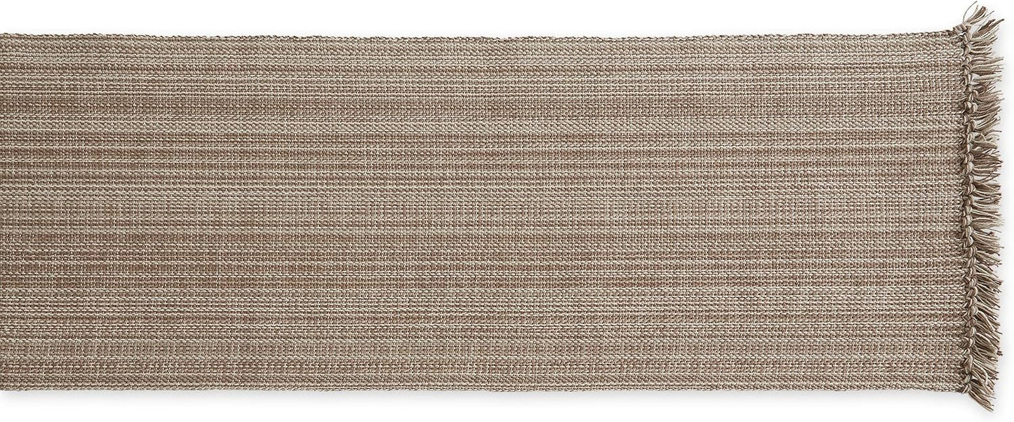 DII Variegated Tabletop Collection, Table Runner, 13x72, Mushroom