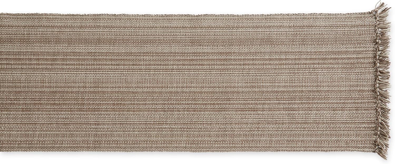 DII Variegated Tabletop Collection, Table Runner, 13x72, Mushroom